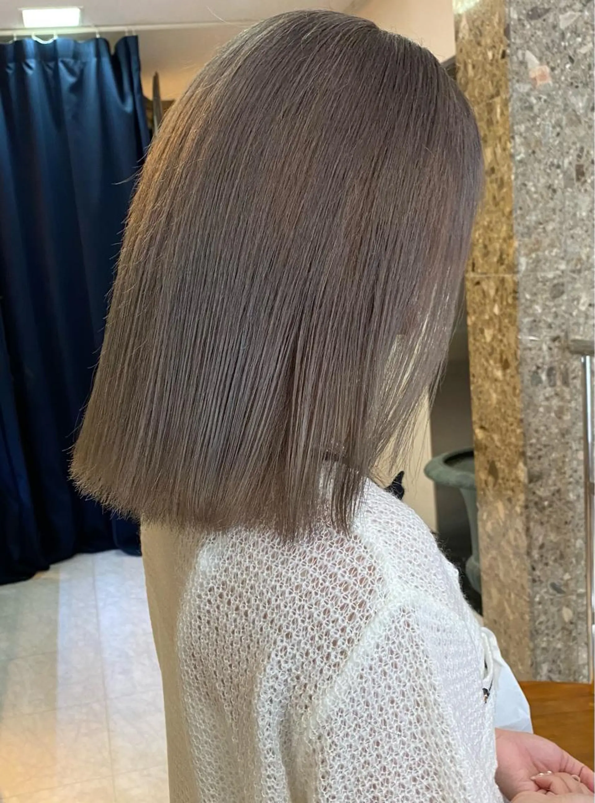 ミディアム カラー ベージュカラー 透明感カラー グレージュ カット ヘアカラー トリートメント Pia hair Design Yakuin所属・Pia ツボイ ケイタのヘアスタイル
