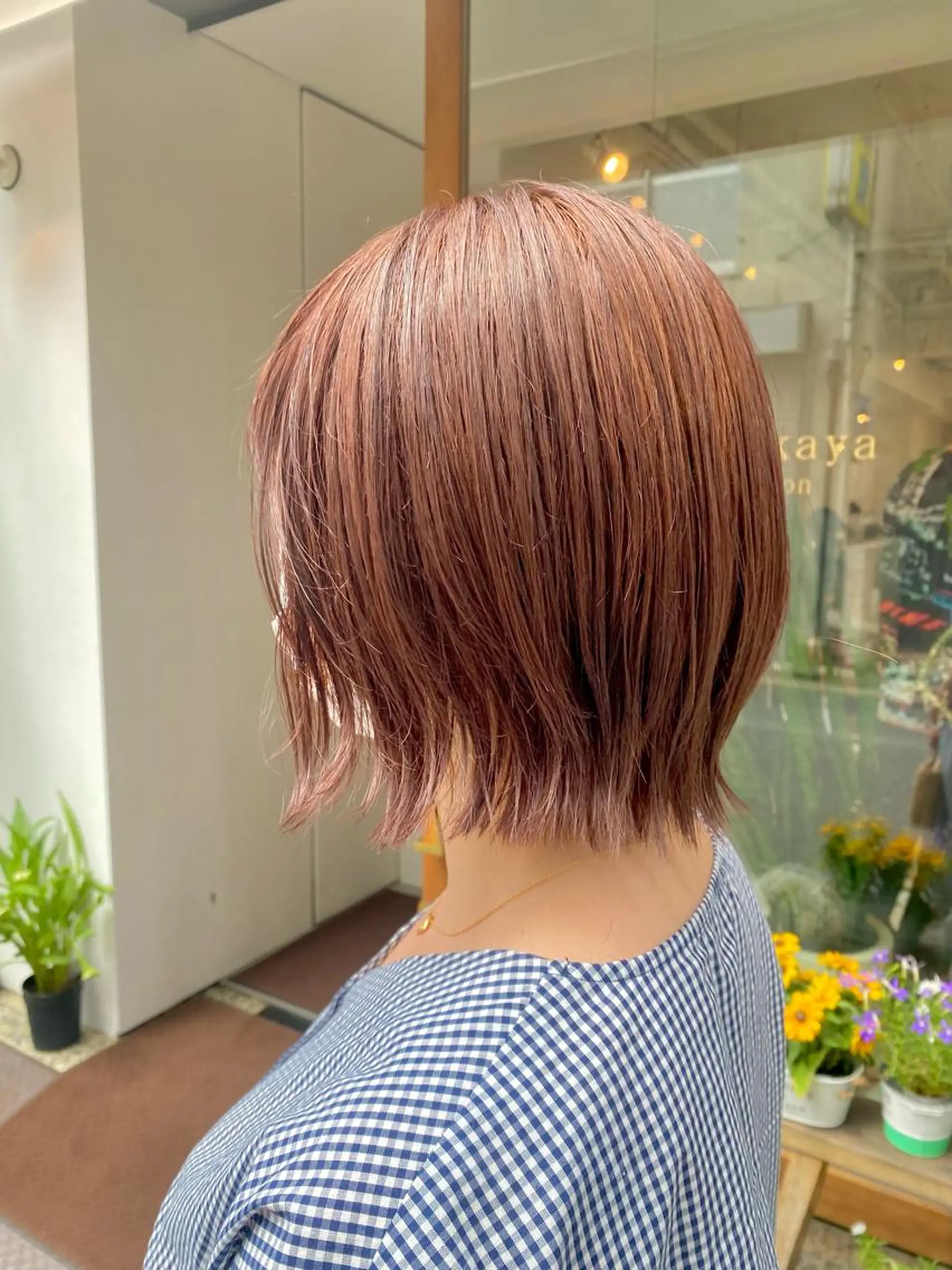 ミディアム カラー ヘアカラー トリートメント 安永 涼のヘアスタイル