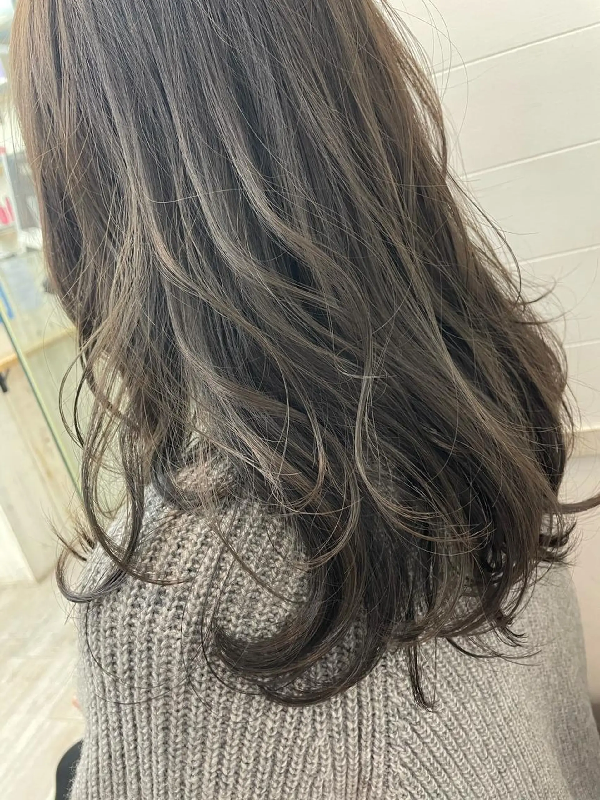 ロング カラー ヘアカラー トリートメント 前髪顔周り✂️店長 ❤️アマミヤ❤️のヘアスタイル