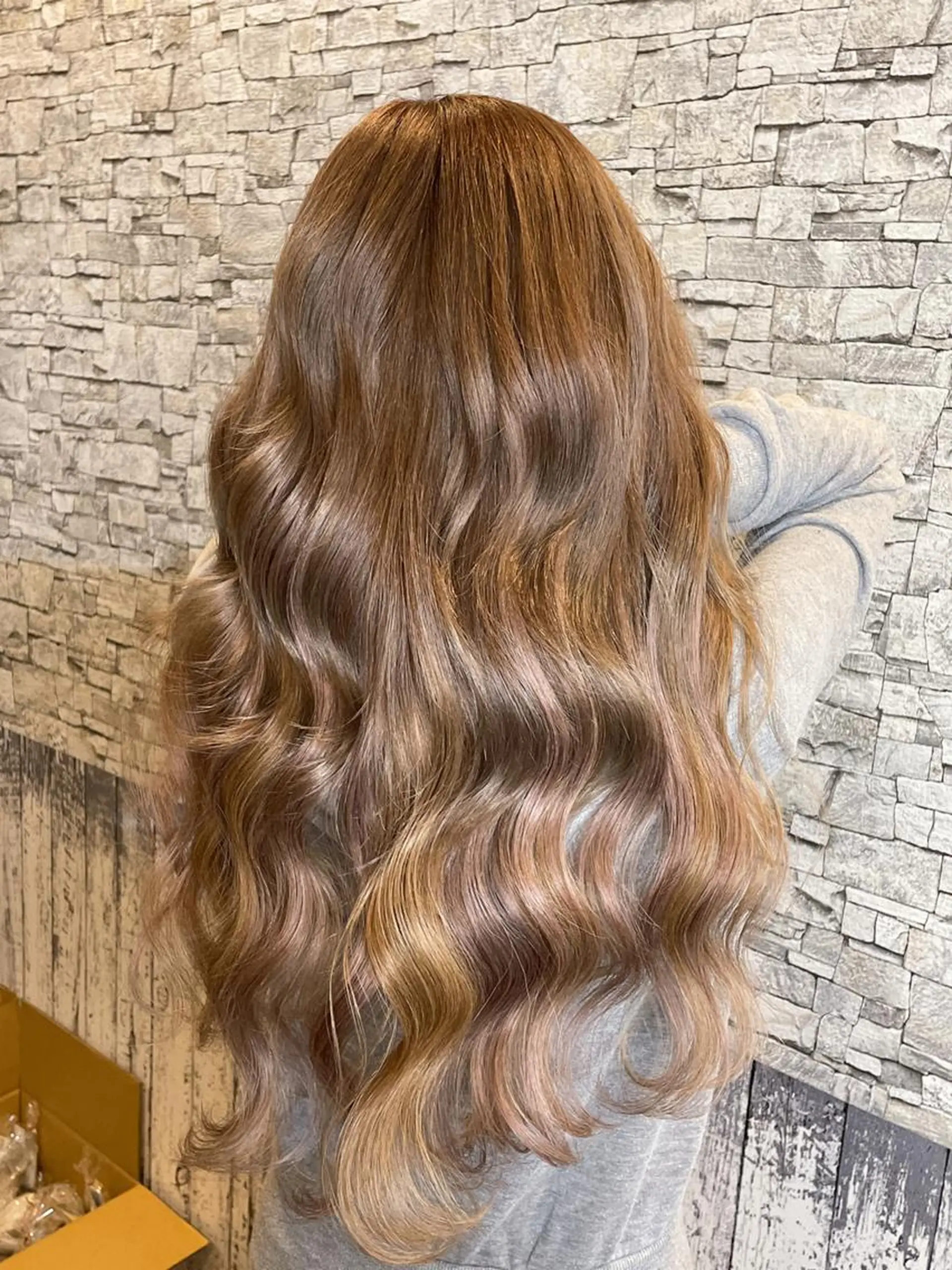 カラー ロング シールエクステ エクステ 最高級シールエクステ 💜Fave/あかねのヘアスタイル