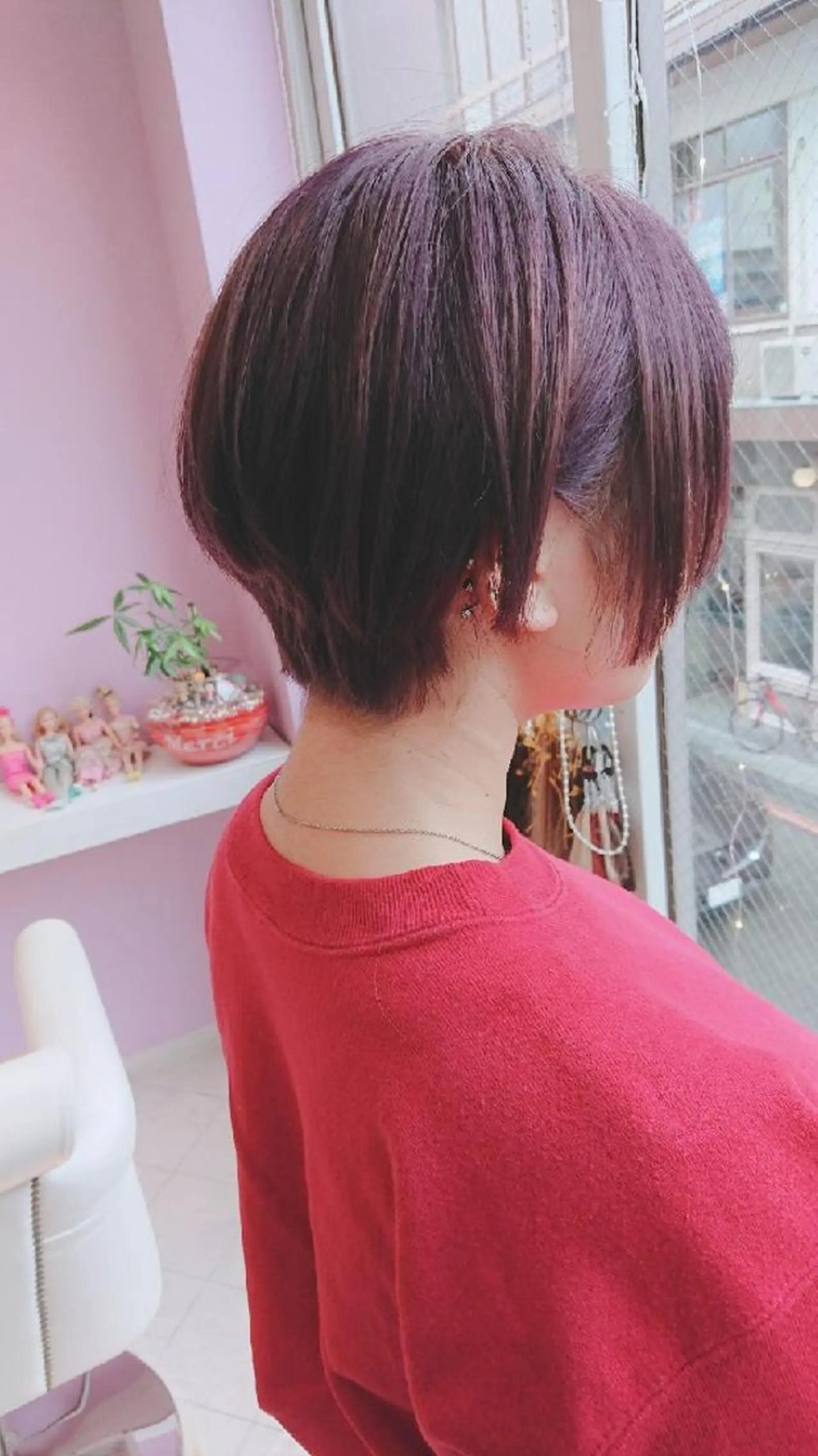 ショート ヘアアレンジ カラー ショートボブ ボブ ショートヘア カット ヘアカラー 縮毛矯正 トリートメント ナカシマ  アユミのヘアスタイル
