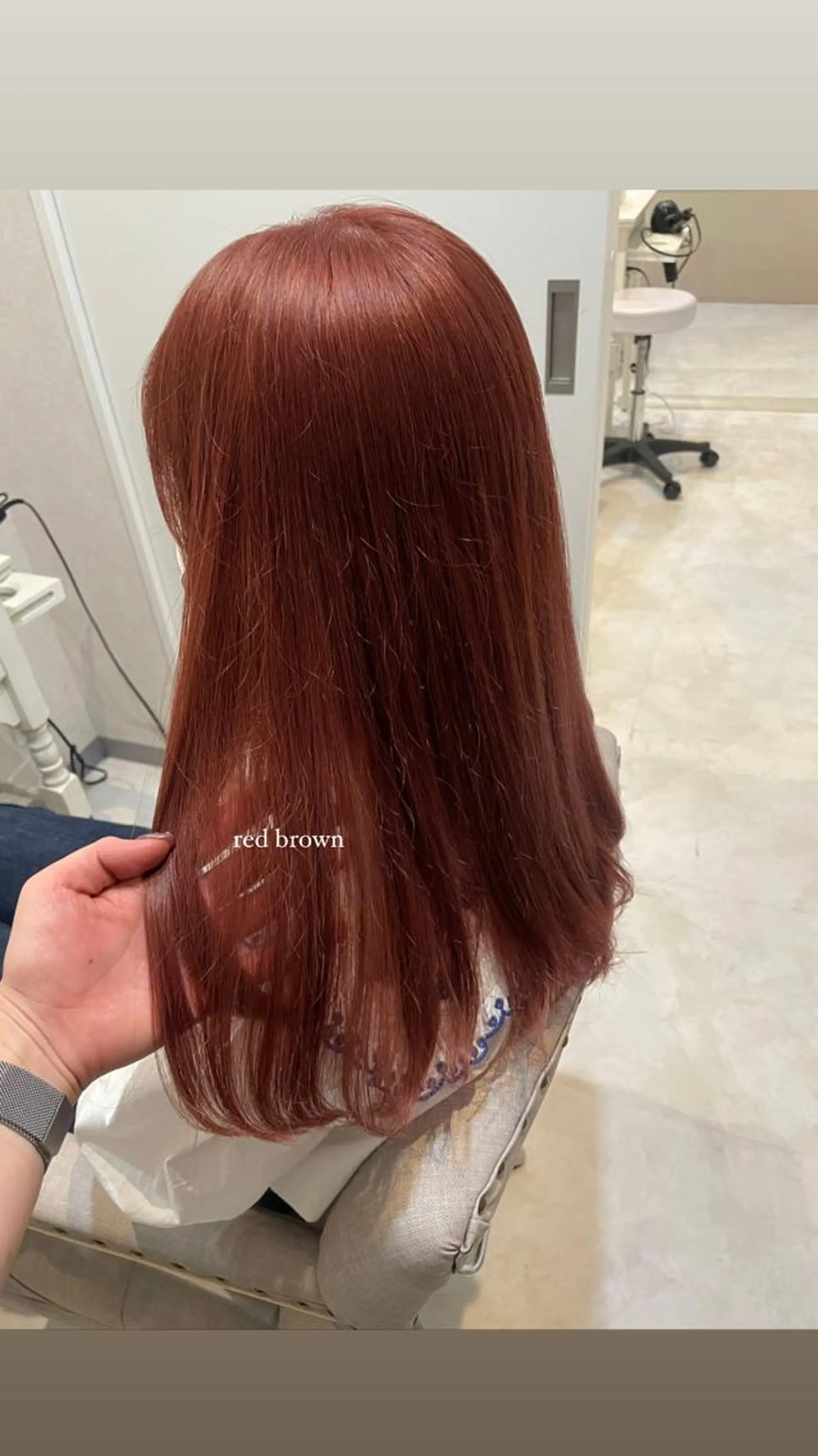 セミロング カラー ブラウンカラー レッドカラー レッドブラウン 𐙚mareka/ 顔周り/透明感ｶﾗｰのヘアスタイル