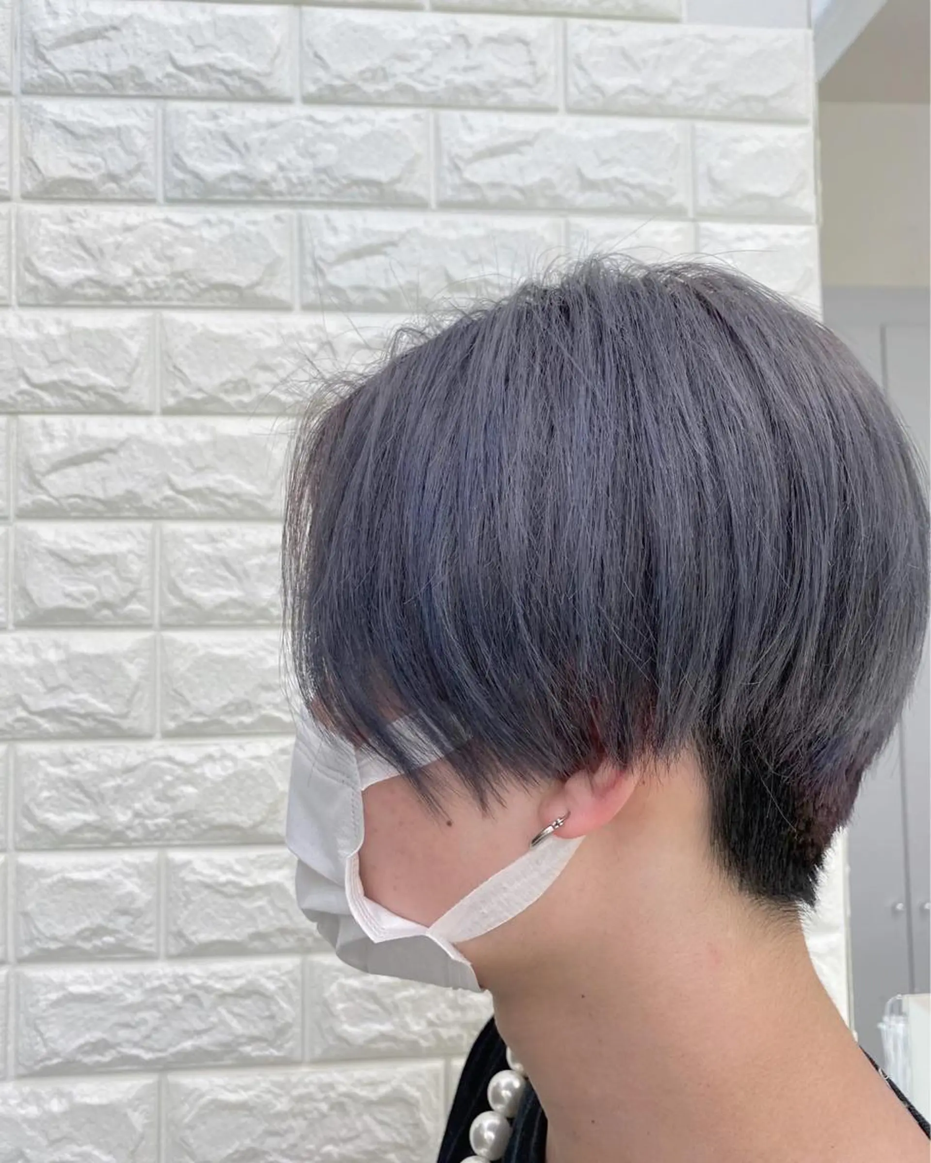 カラー ラベンダーカラー uni原宿所属・韓国ヘア レイヤーカットのヘアスタイル