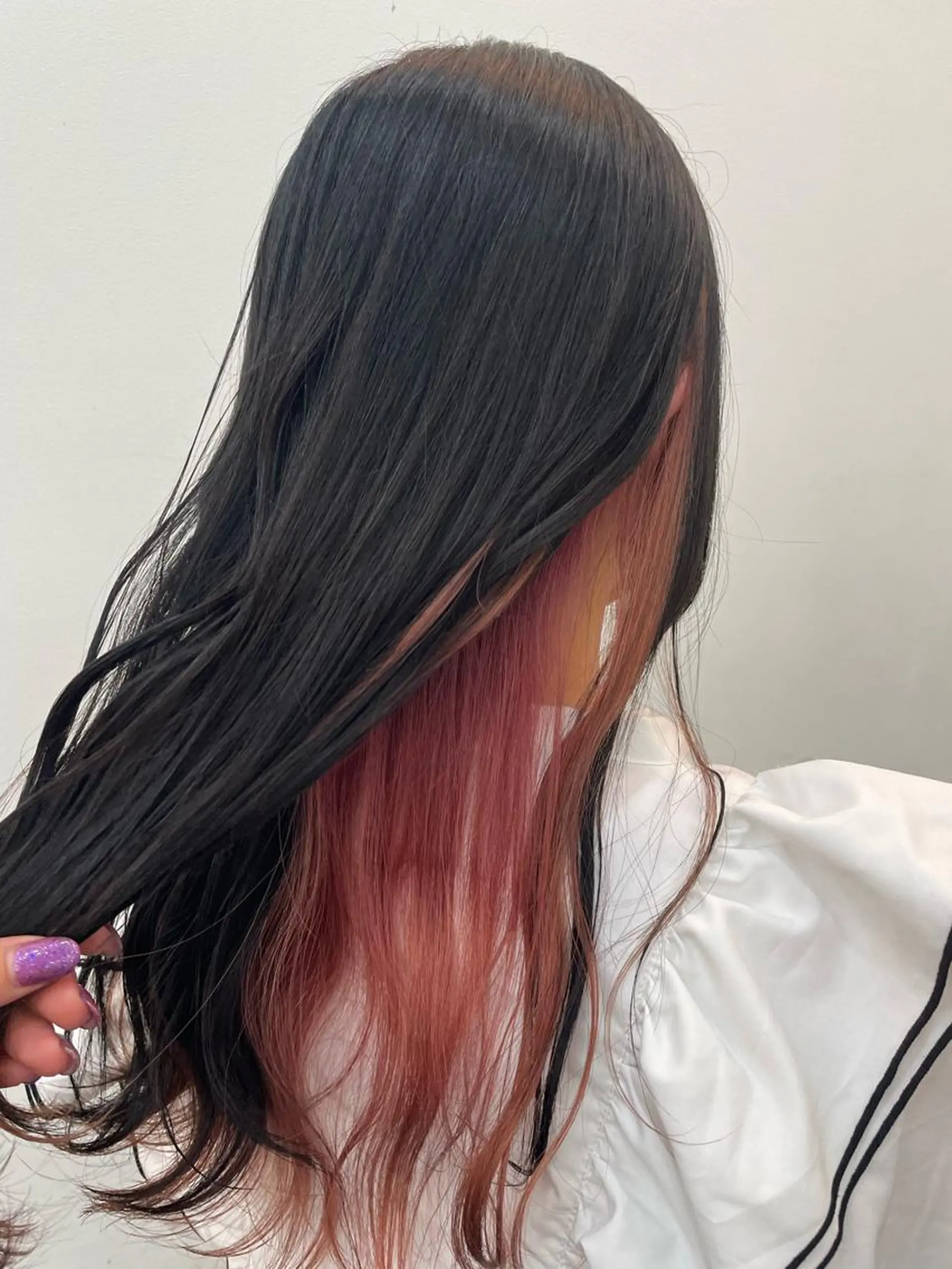 ロング カラー インナーカラー ピンクカラー ヘアカラー 🎀透明感×ちゅるん ピンク🎀ゆきののヘアスタイル