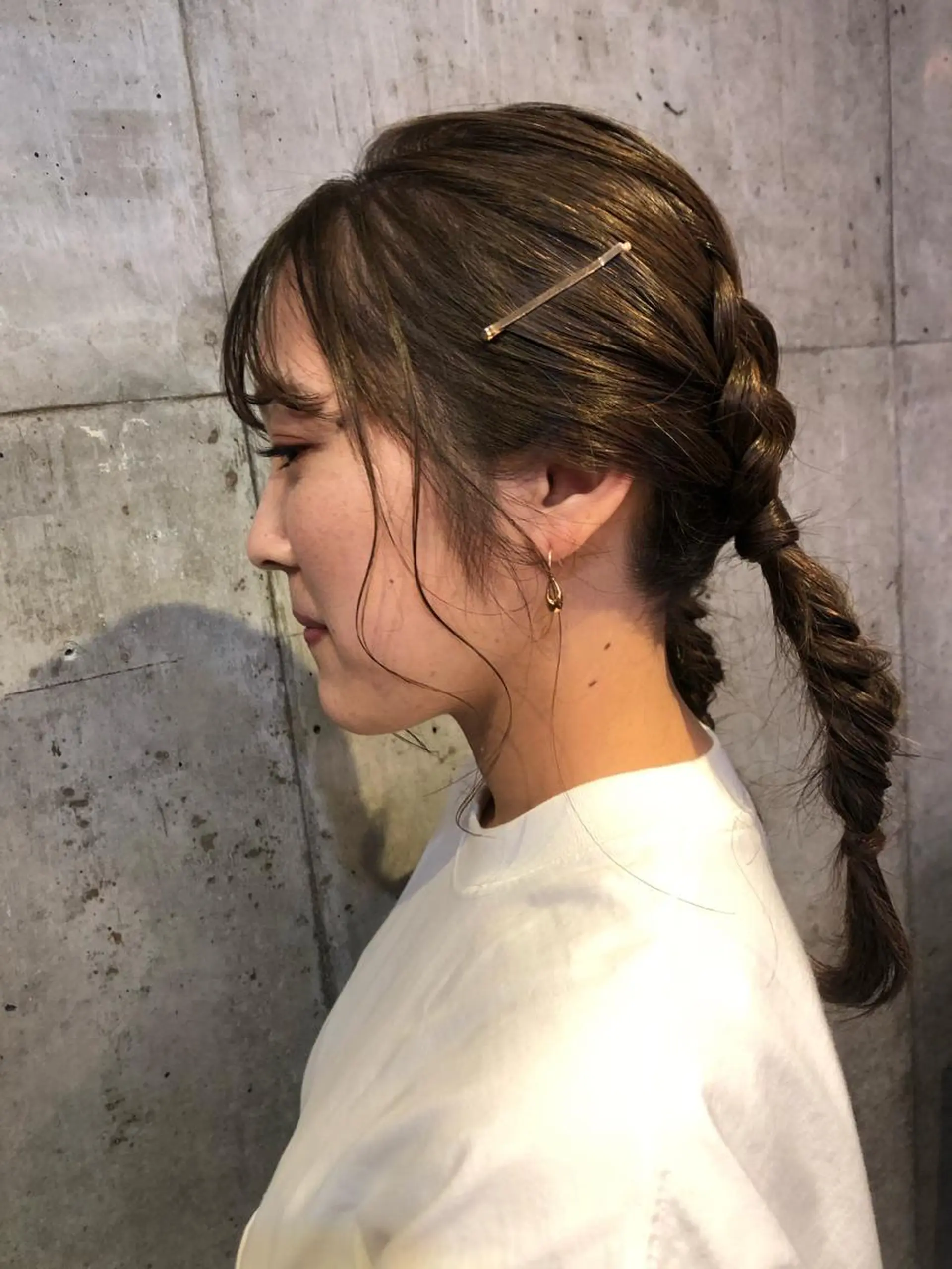 セミロング カラー ヘアアレンジ ✂︎岡根 京花✂︎のヘアスタイル