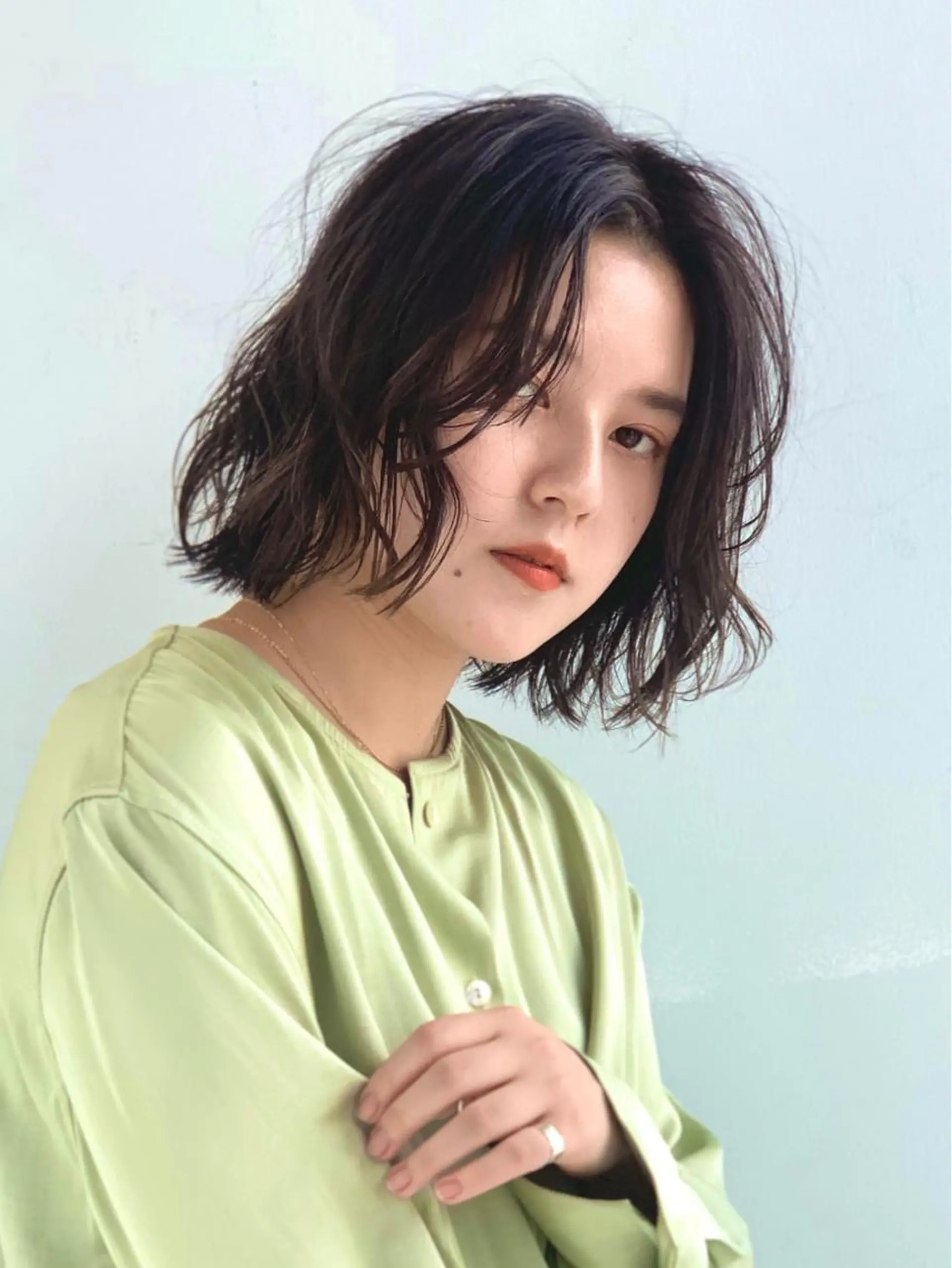 ミディアム カラー カット ヘアカラー トリートメント conne&riri所属・MA YUのヘアスタイル