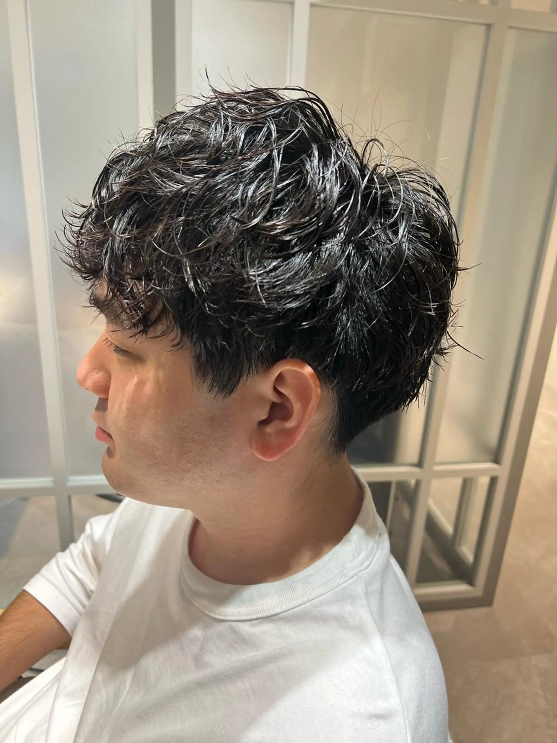 パーマ メンズ カット パーマ ⭕️メンズパーマ⭕️ 山口 裕太郎のヘアスタイル