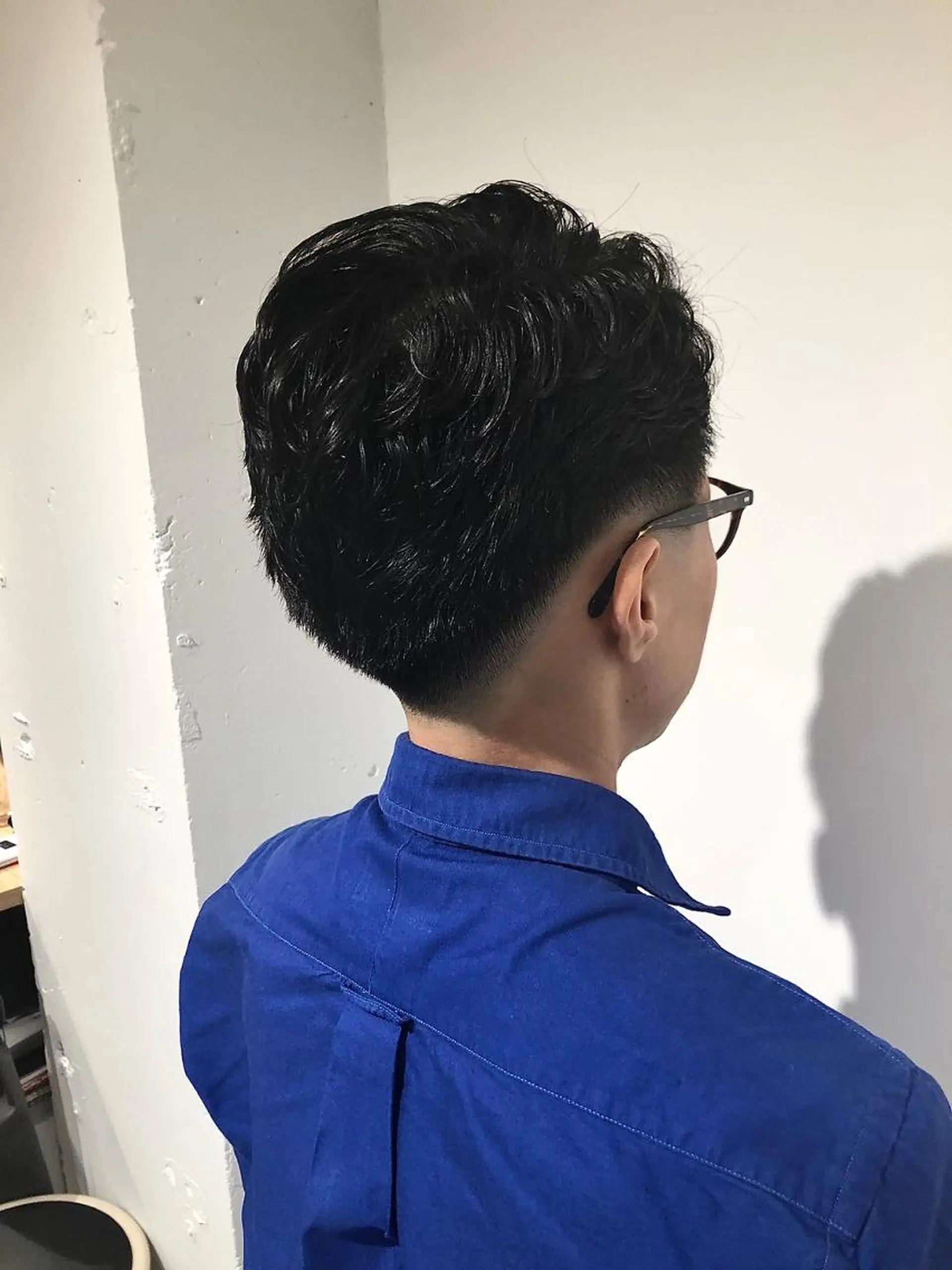ショート メンズ アップバング ビジネス マッシュ メンズパーマ メンズツイストパーマ カット 高橋 英彦のヘアスタイル