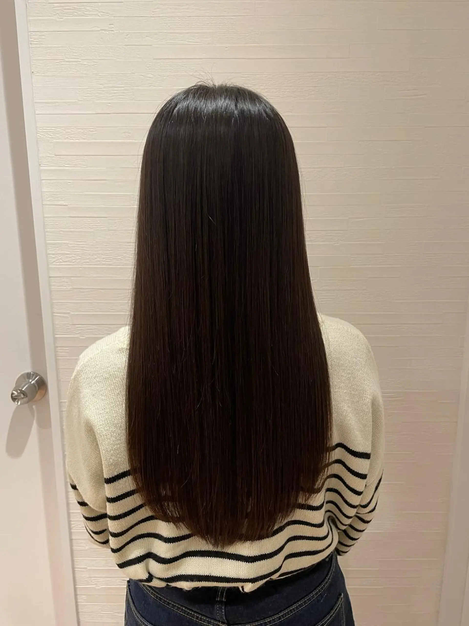 ロング カット 縮毛矯正 菅野 洸のヘアスタイル
