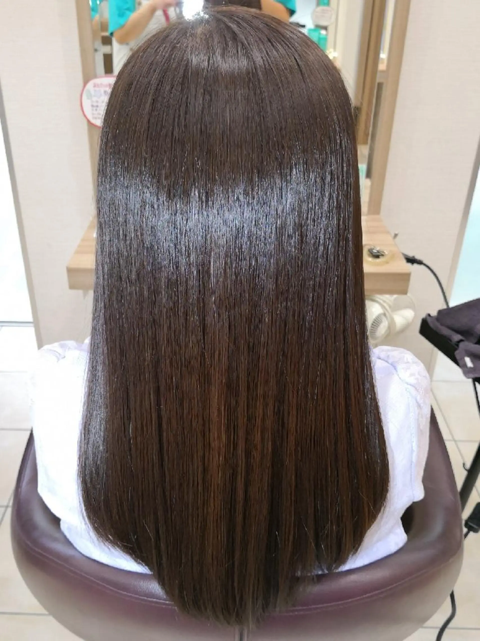 ロング パーマ 縮毛矯正 🩶ハイライトカラー 🩶ASH西葛西鈴木のヘアスタイル