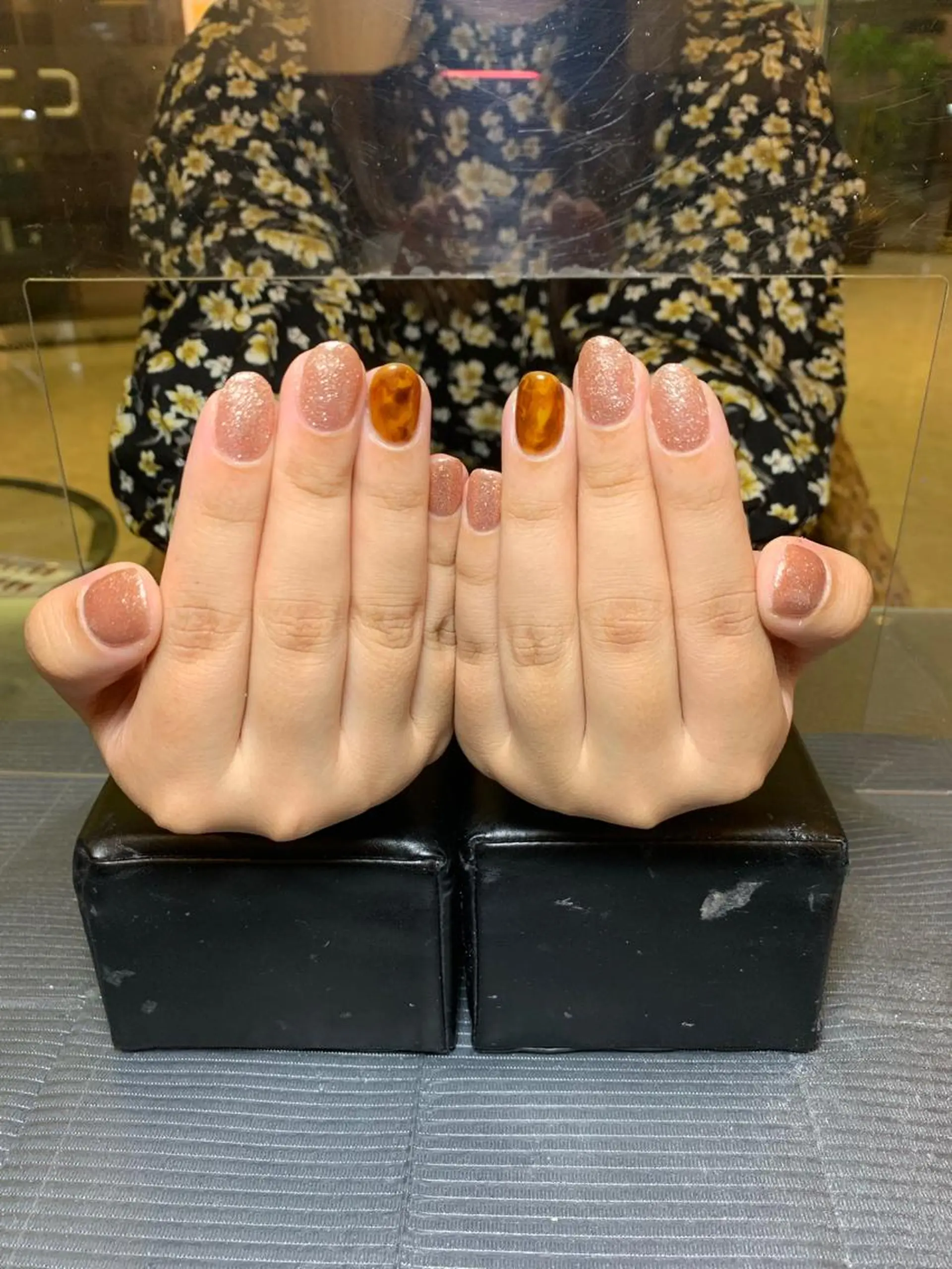 ショート ハンドネイル ハンドケア aki_orenge nailのネイルデザイン