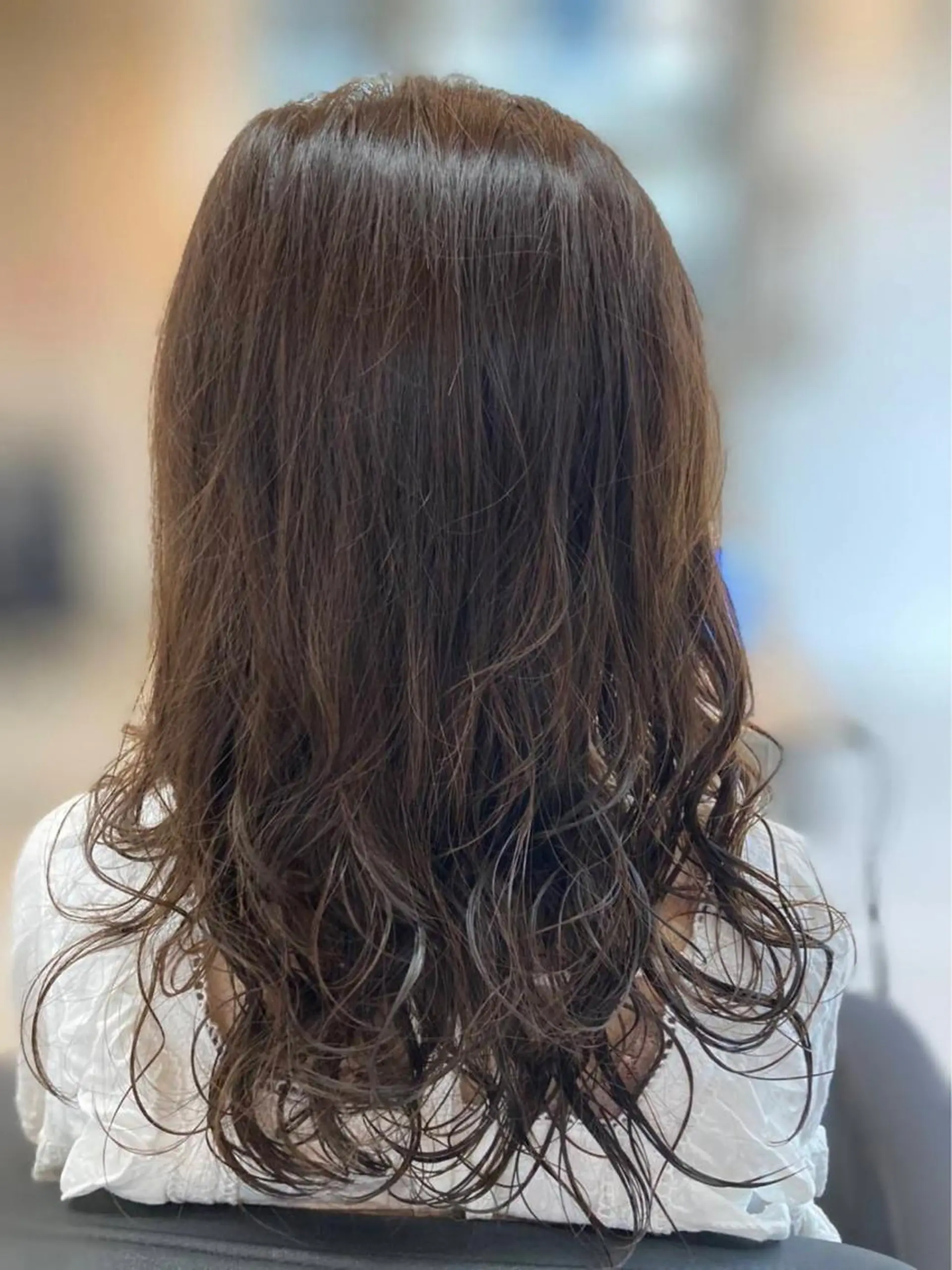 セミロング カット パーマ トリートメント 寺田 ゆりのヘアスタイル