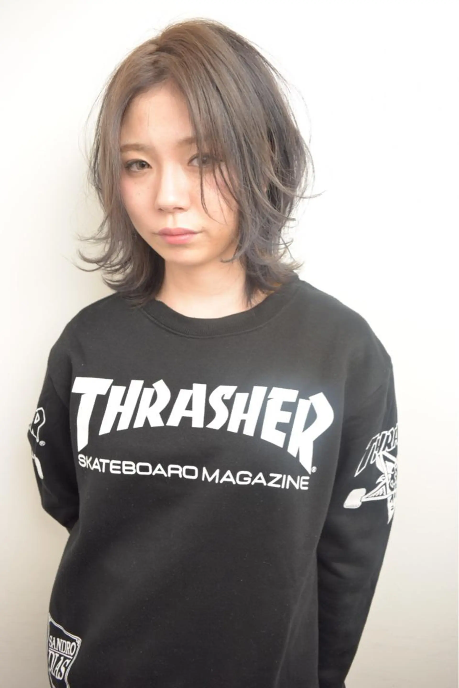 ミディアム カラー パーマ ヘアアレンジ 高橋 隆一のヘアスタイル