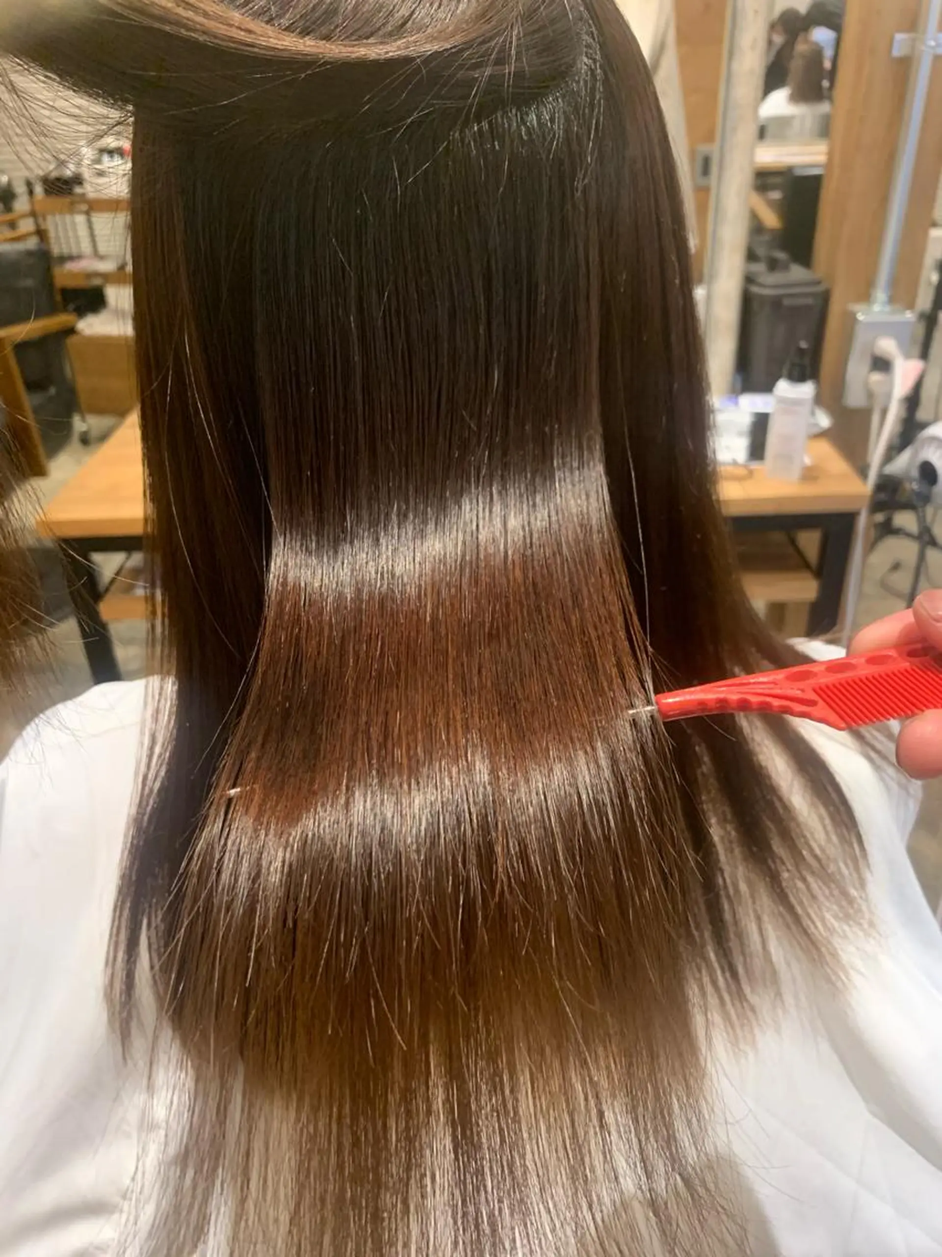 ロング パーマ ストレートパーマ 縮毛矯正 ハイトーン職人💗 松本輝美のヘアスタイル