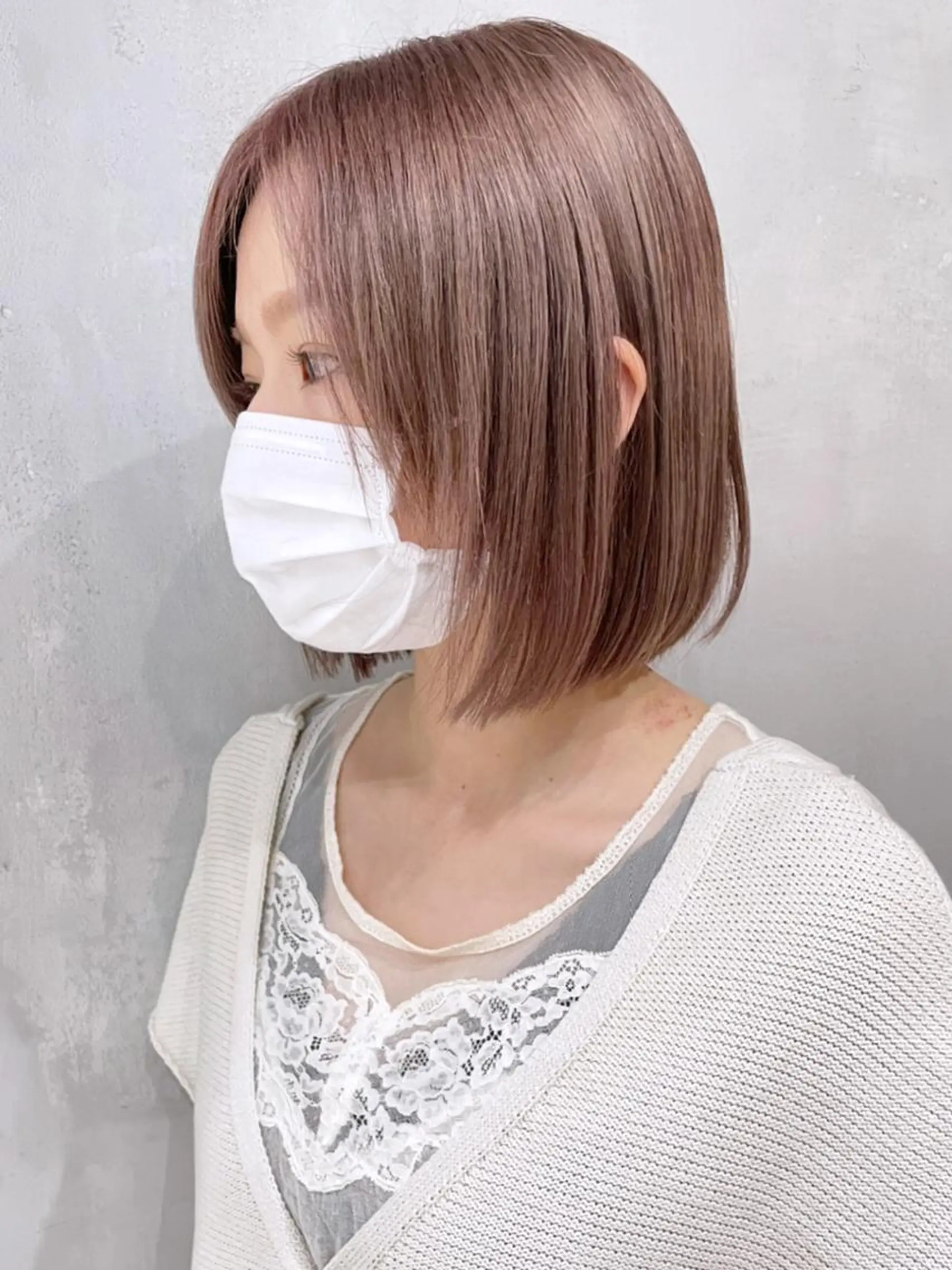 ミディアム カラー ヘアアレンジ パーマ ボブ ITbyALBUM 中野店のヘアスタイル