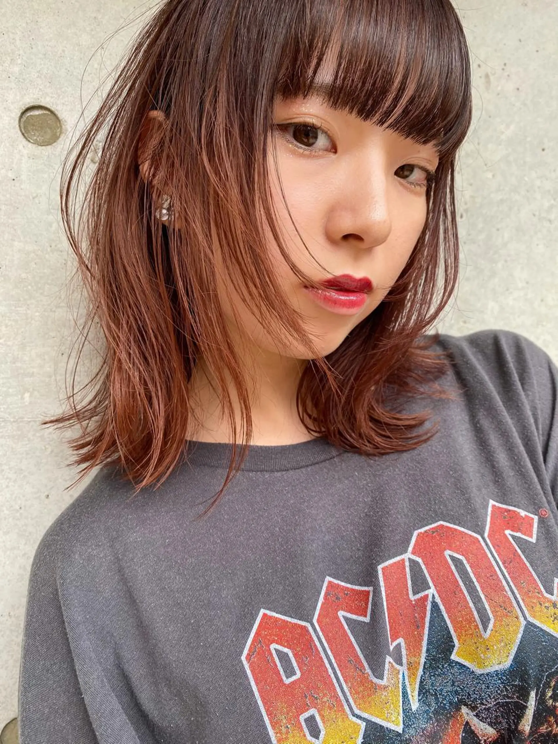 ミディアム ヘアカラー nessヤマサキ リュウタのヘアスタイル