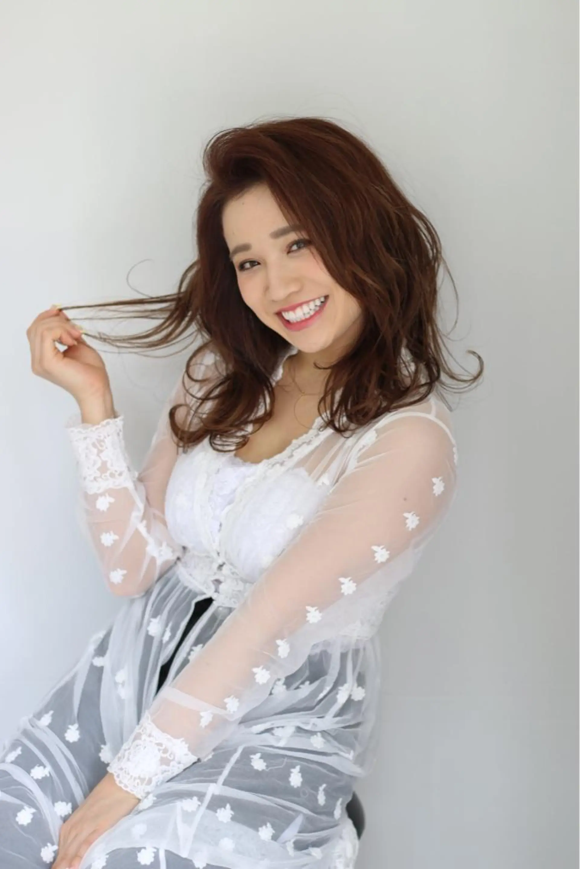 ミディアム カラー 面谷 一光のヘアスタイル