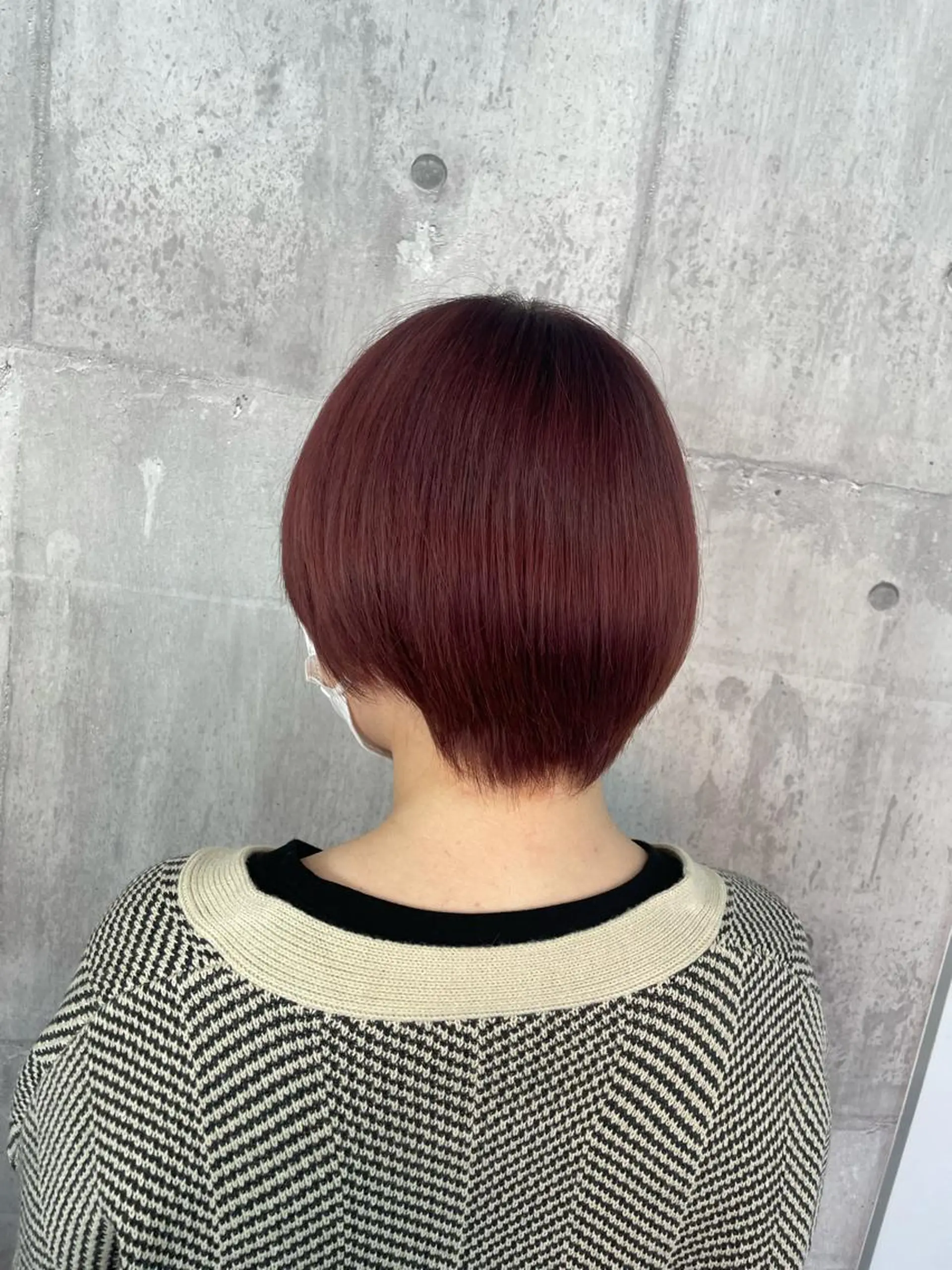 カラー カシス レッドカラー ヘアカラー _WHITE浜松店 もえかのヘアスタイル