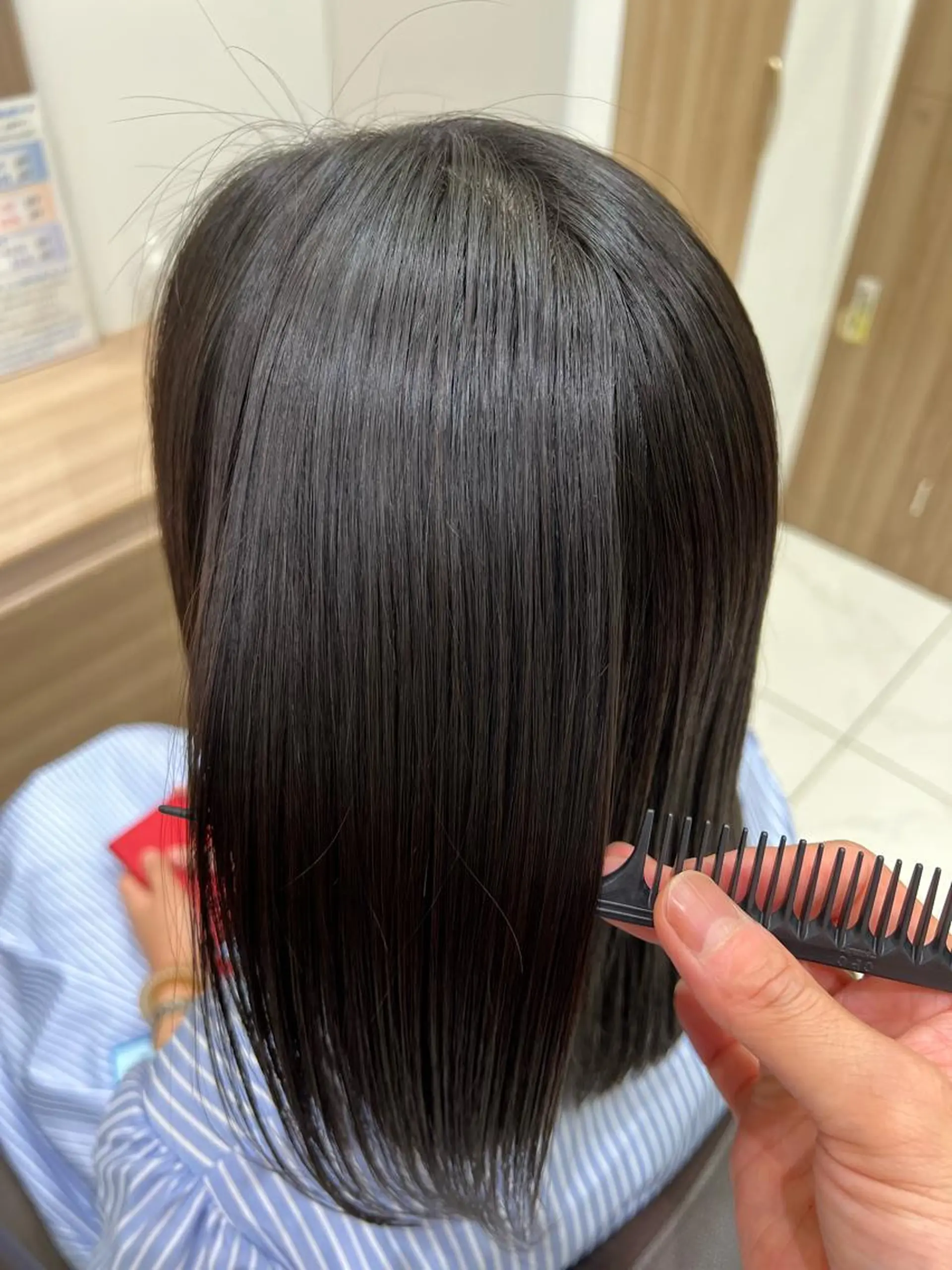 セミロング パーマ 縮毛矯正 トリートメント 指原 仁のヘアスタイル