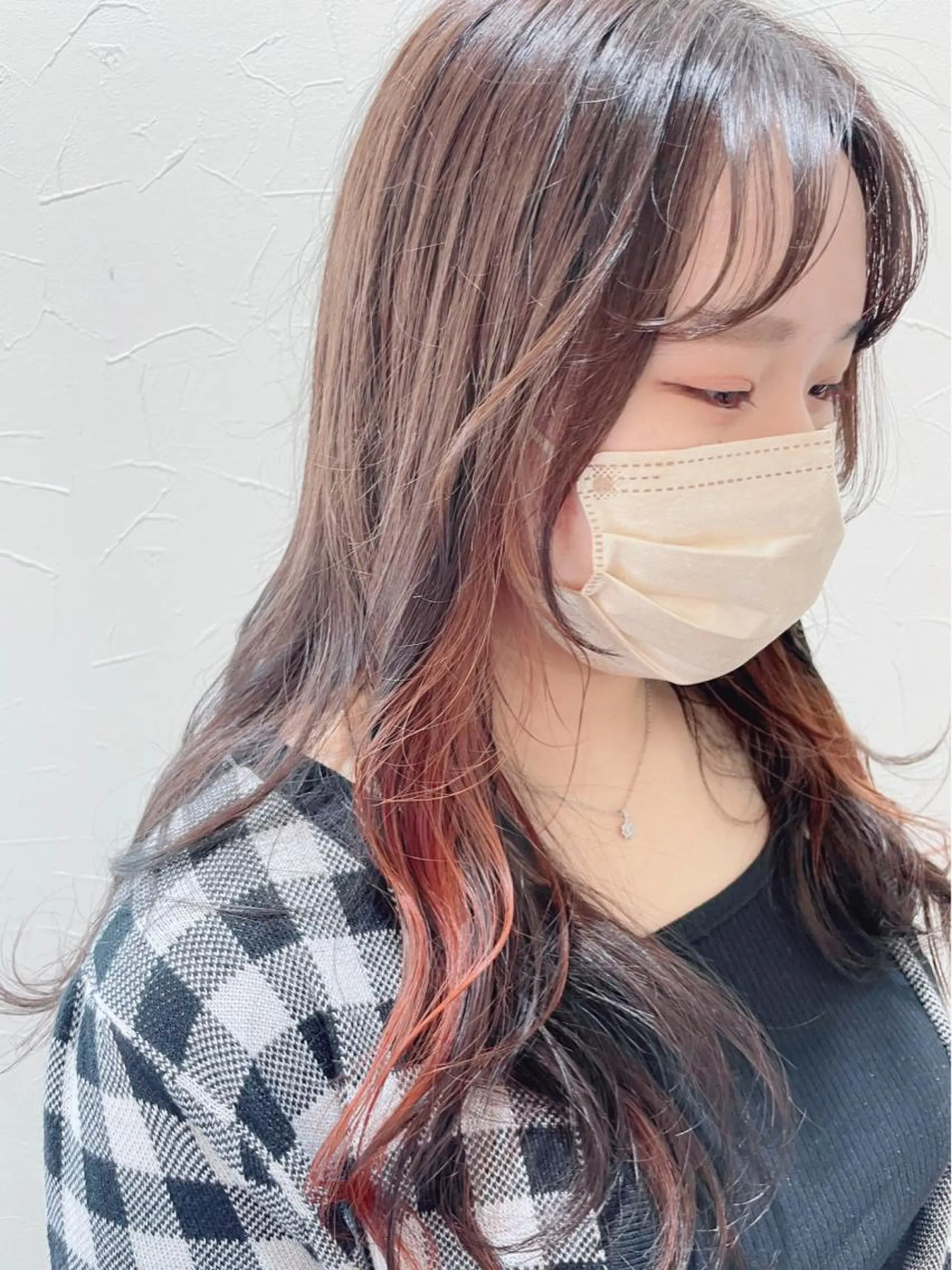 ロング カラー デザインカラー イヤリングカラー オレンジ ヘアカラー トリートメント ARISA🦋推し・ アニメカラー/派手髪のヘアスタイル