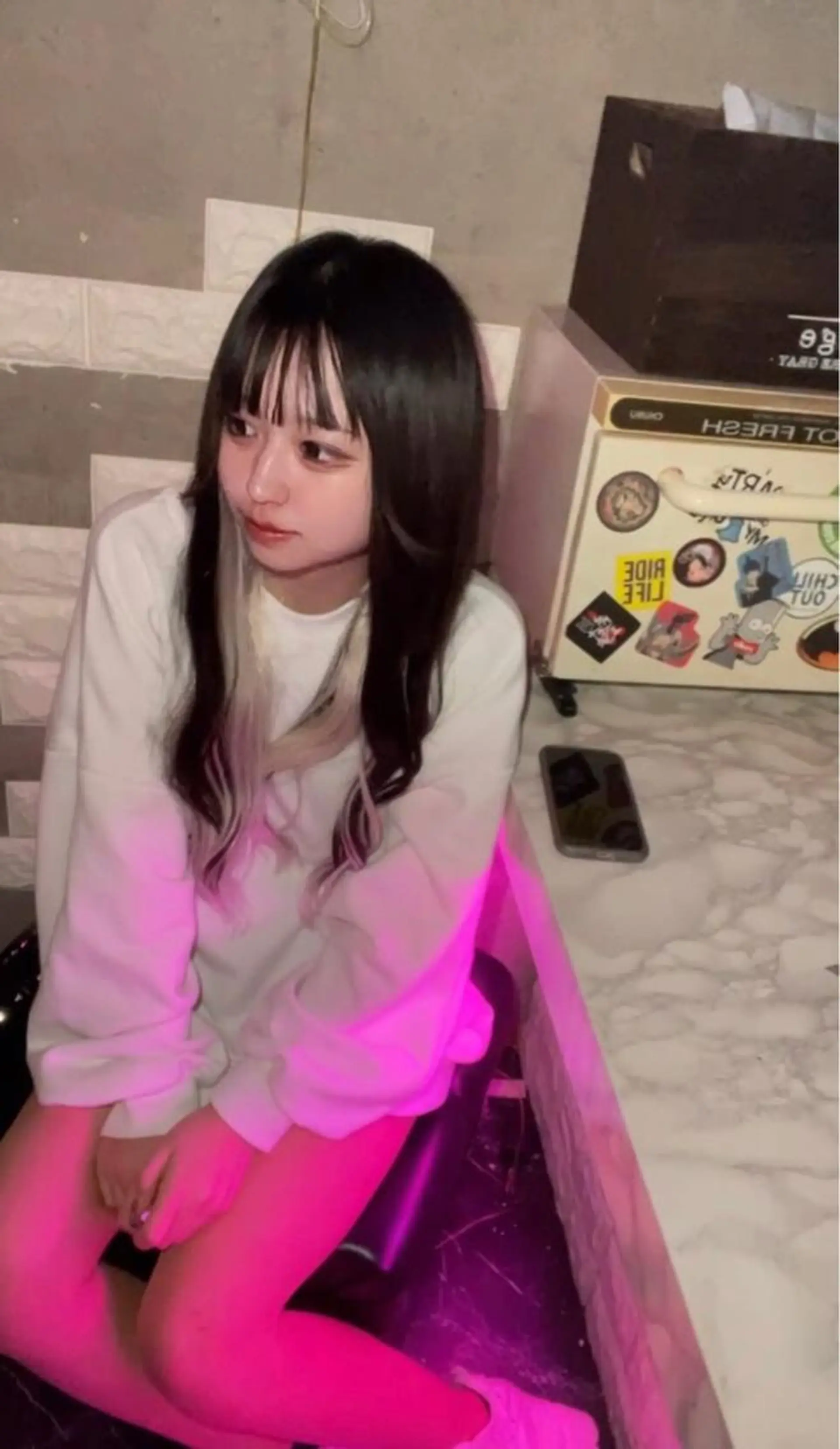 ロング 韓国ヘア×ハイトーン AYA💫のヘアスタイル