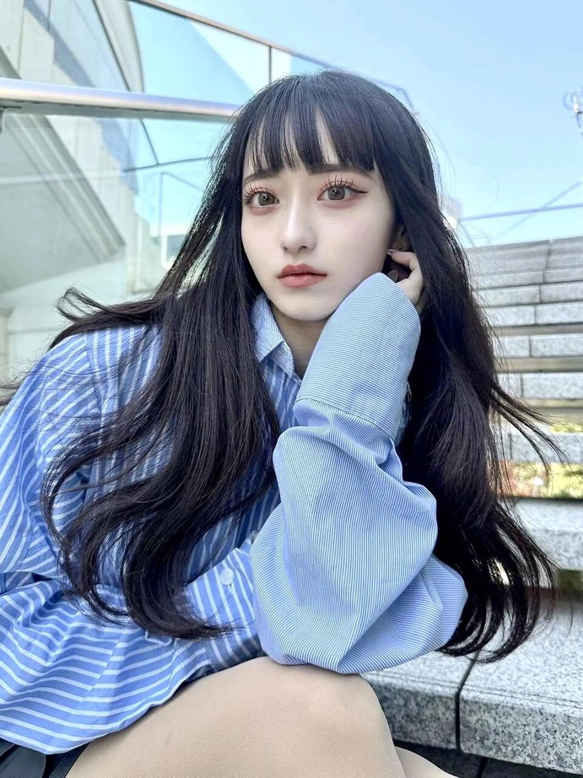 カラー 銀座DISCO🧸 透明感ブラウン🧸のヘアスタイル