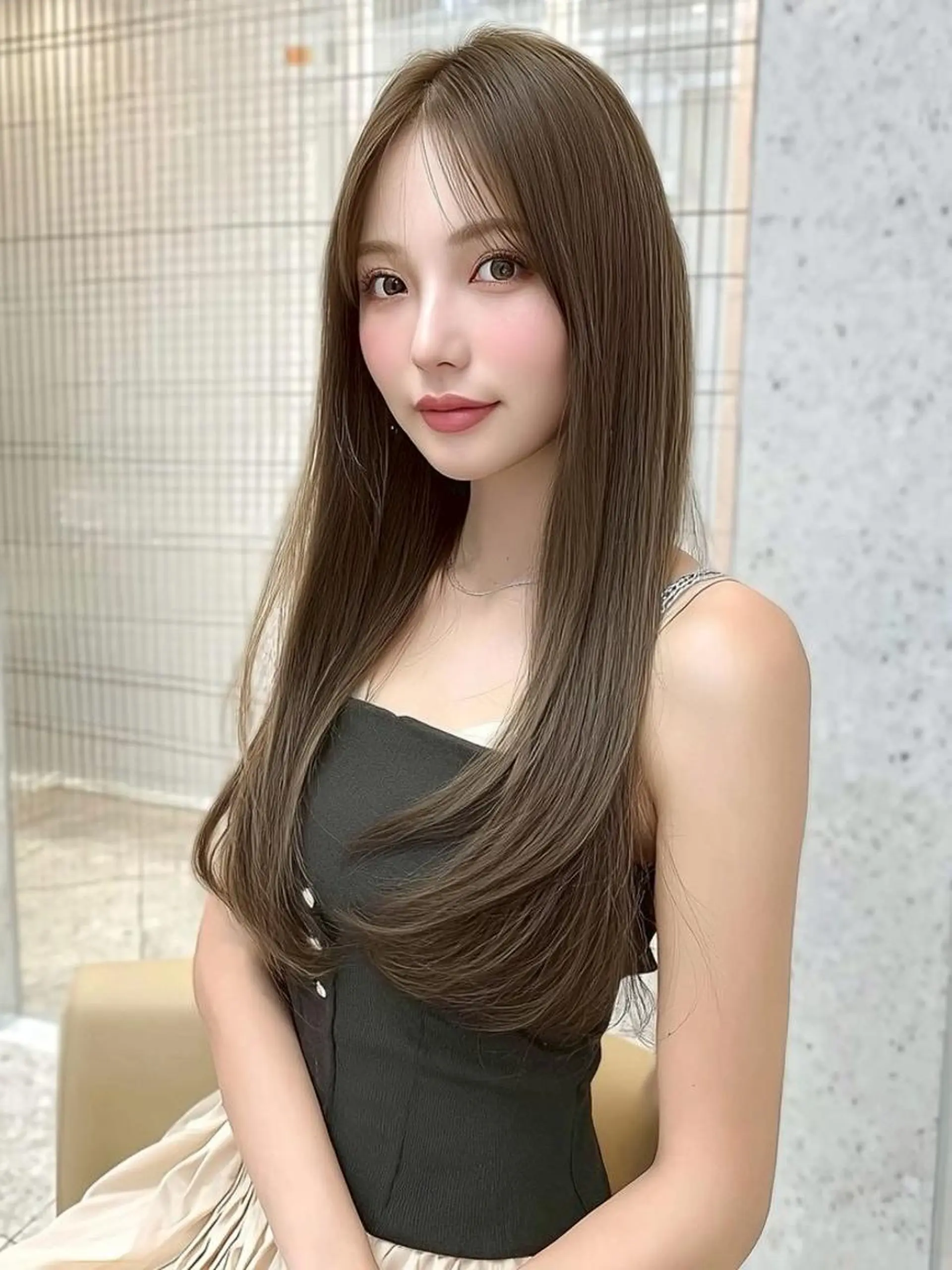 パーマ 切りっぱなしボブ ショートボブ ボブ 髪質改善 縮毛矯正 ✨髪質改善ストレート ✨/ミヤビのヘアスタイル