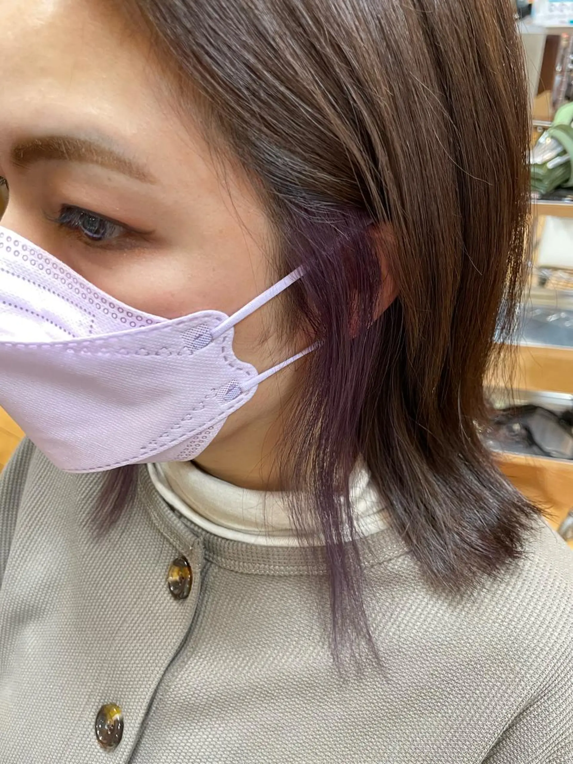 ミディアム カラー ヘアアレンジ インナーカラー neohair by hairchic所属・坂井 なるはのヘアスタイル