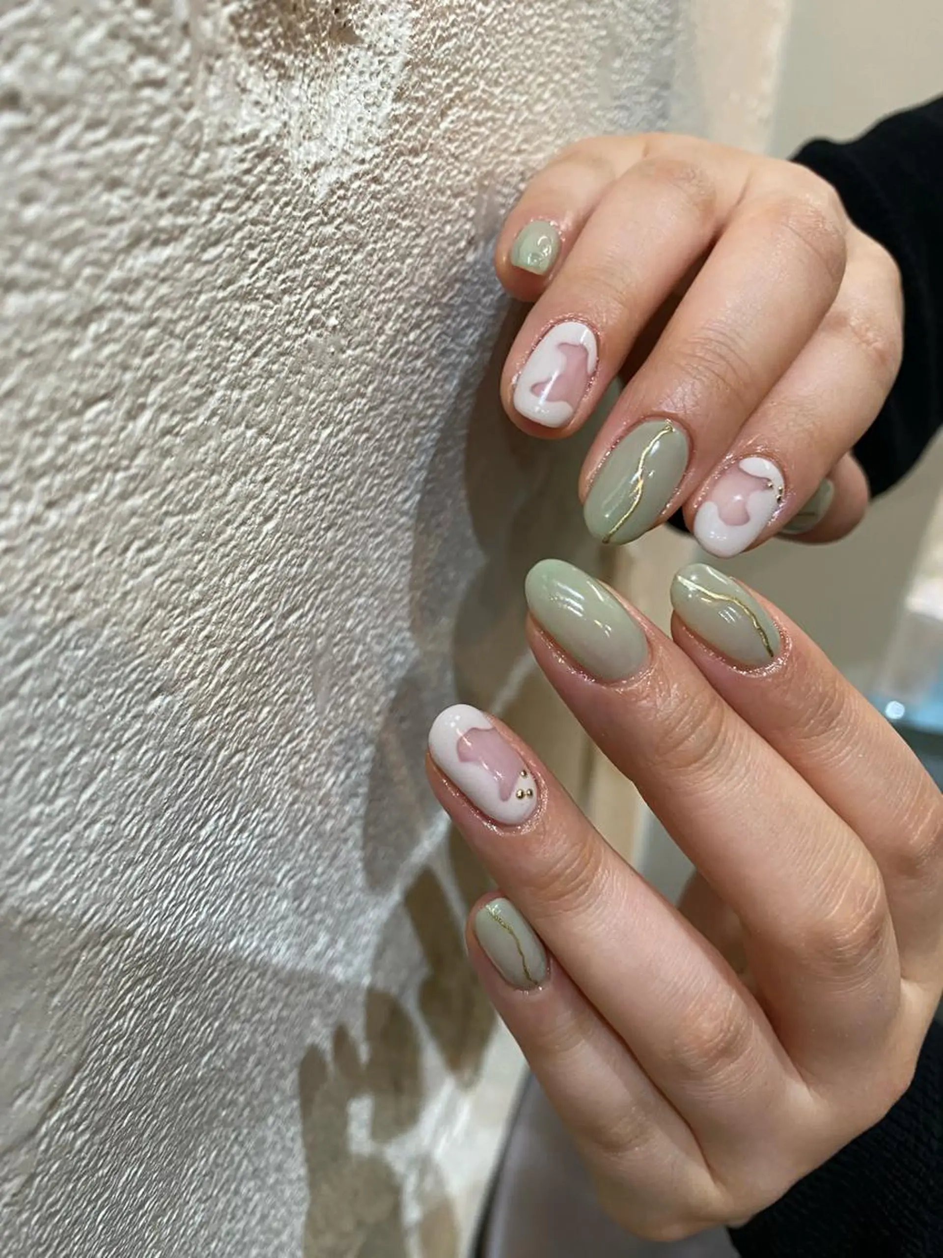 ネイル ピスタチオネイル 春ネイル nable.所属・望月 実莉のネイルデザイン