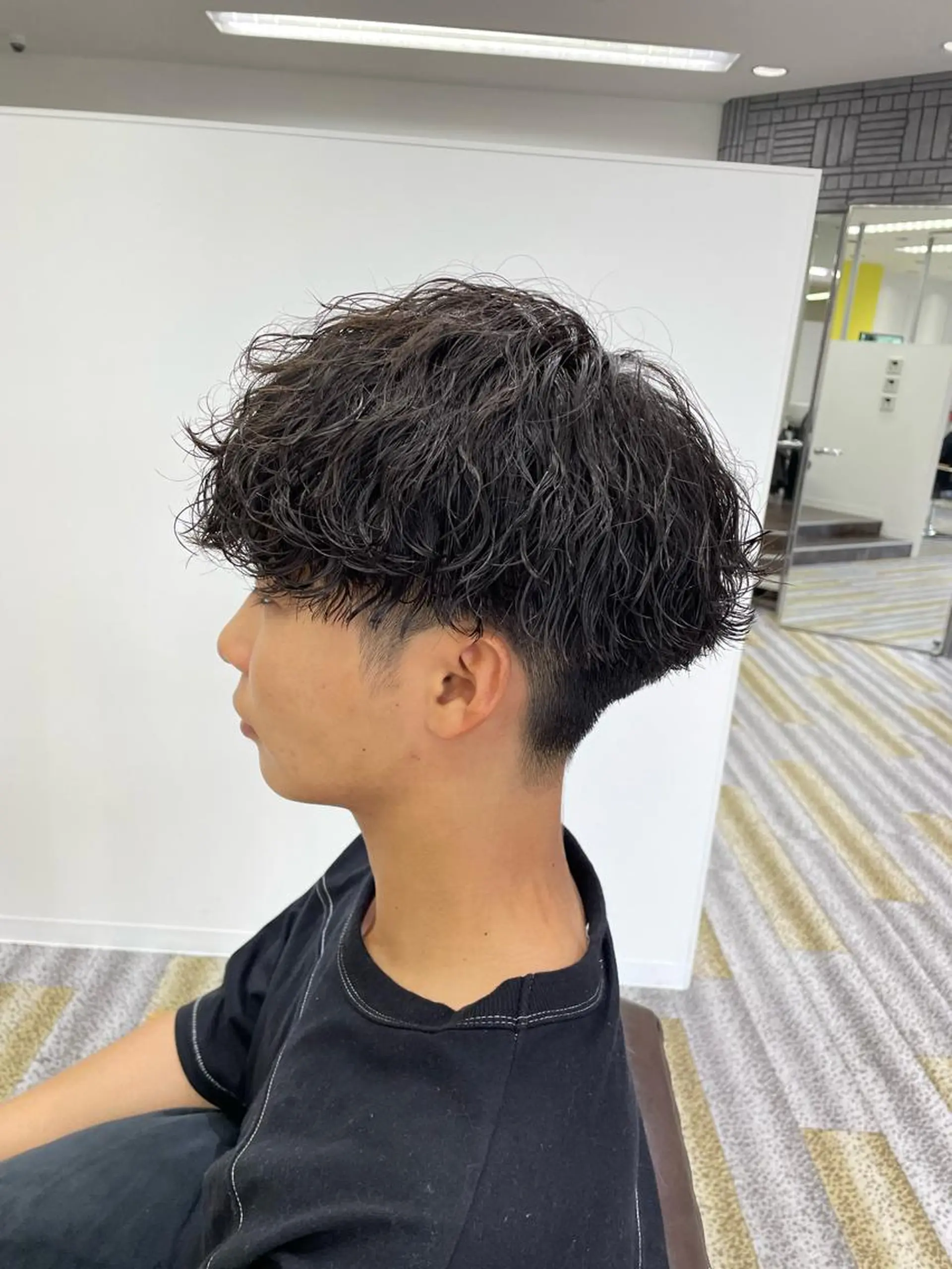 ショート パーマ メンズ マッシュ メンズパーマ 刈り上げ 波巻きパーマ カット パーマ 【メンズ特化】岩瀬 武【メンズパーマ】のヘアスタイル