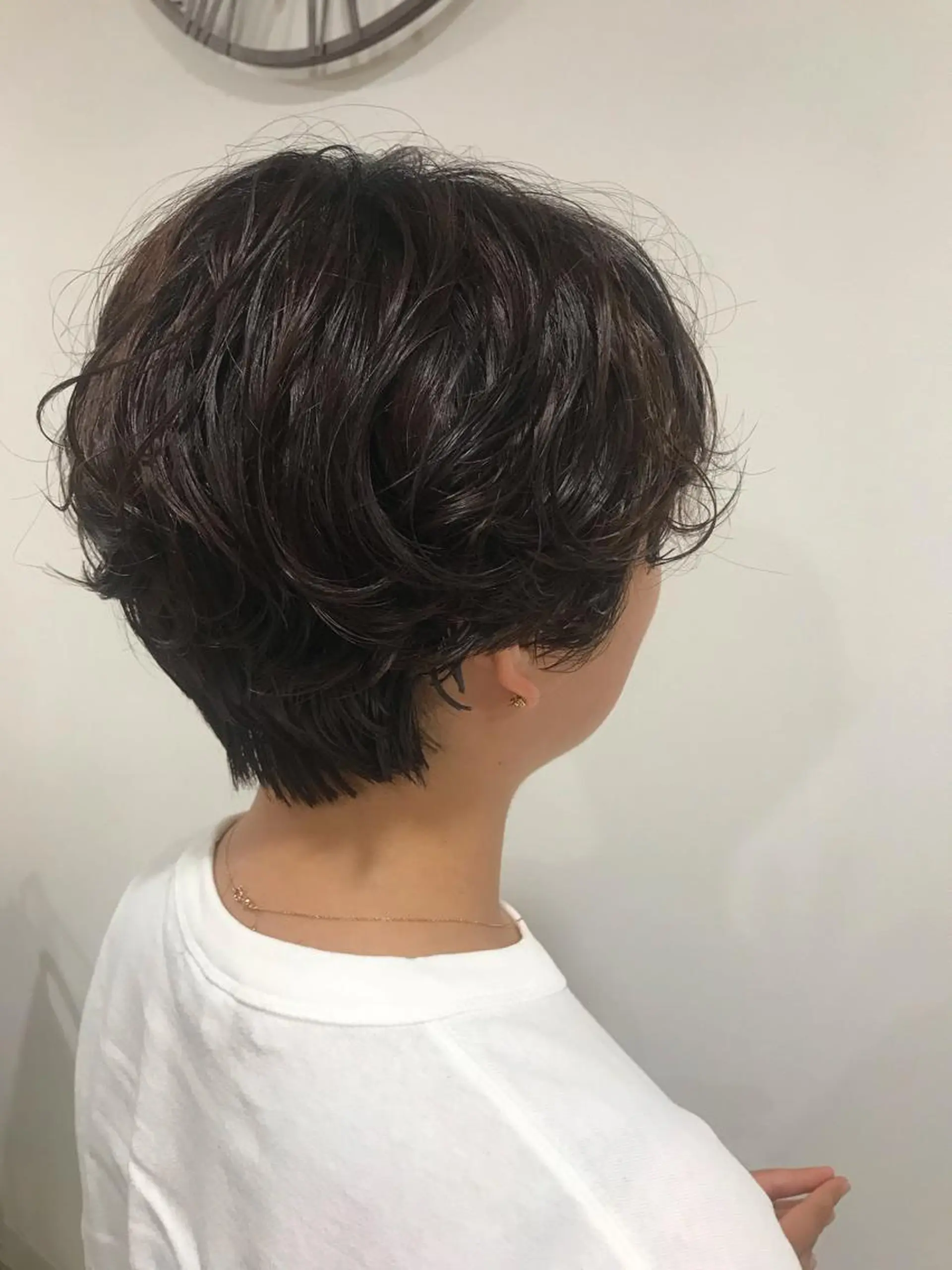 ショート 暖色カラー🍊 ボブ🌿顔周りcutのヘアスタイル