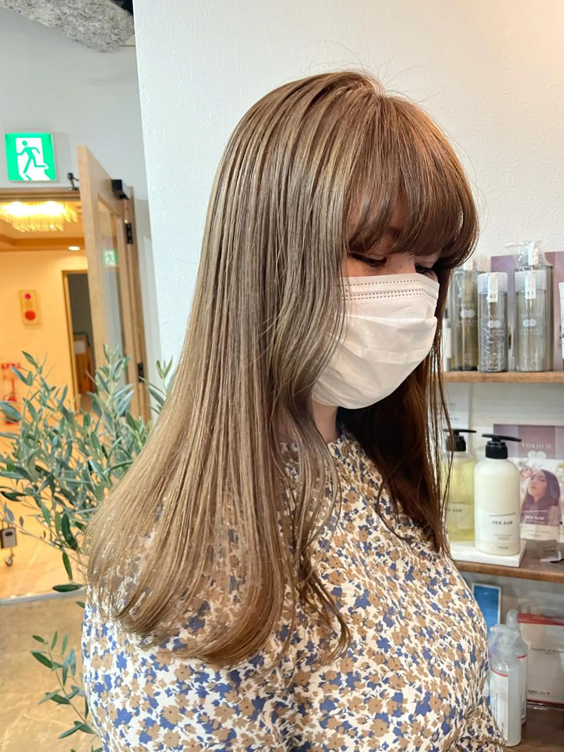 ロング カラー ベージュカラー カラーモデル募集 吉原佳穂💗のヘアスタイル