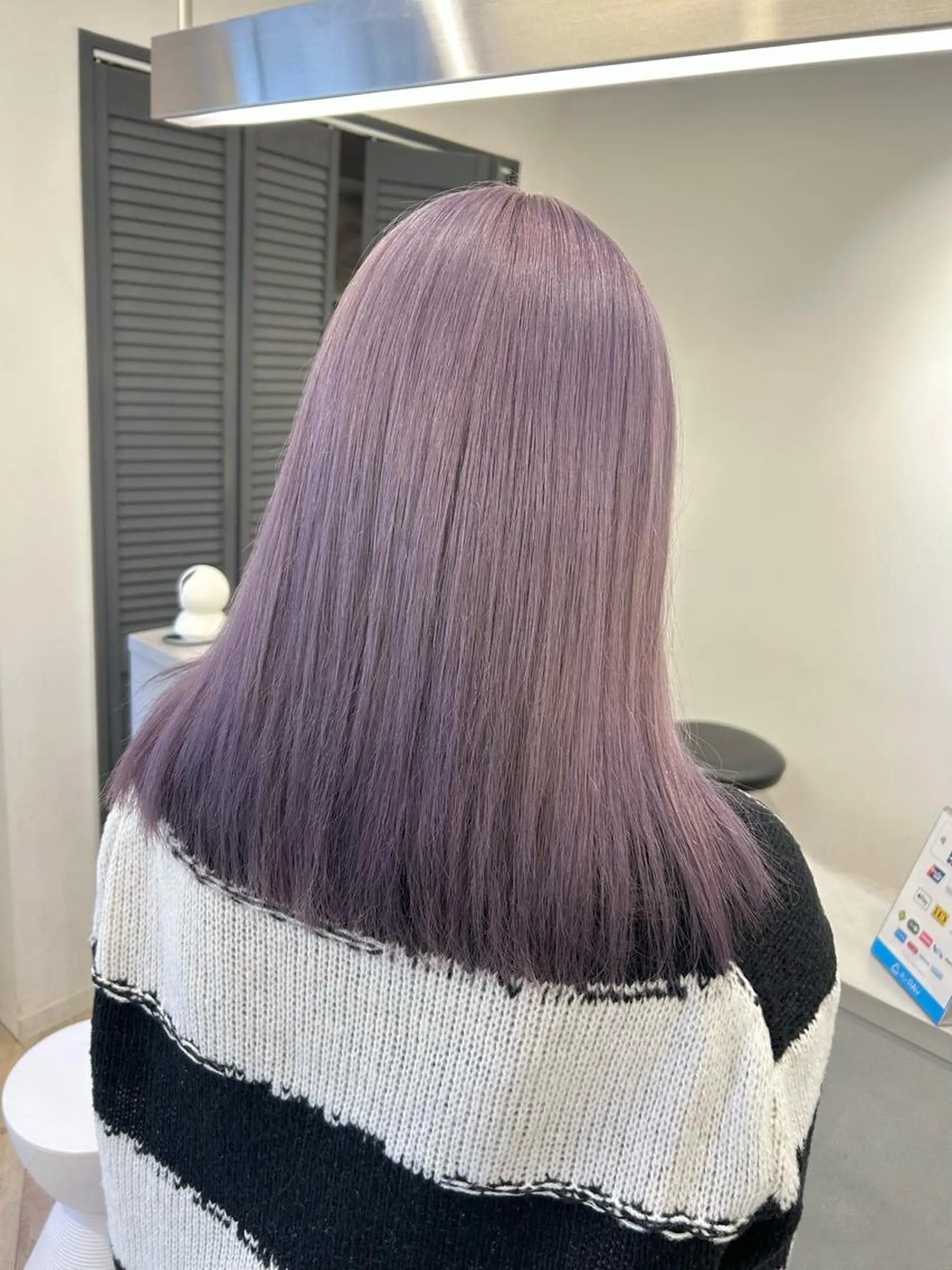 セミロング カラー バイオレットカラー ヘアカラー ハイトーン特化サロン 🍑momo🍑のヘアスタイル