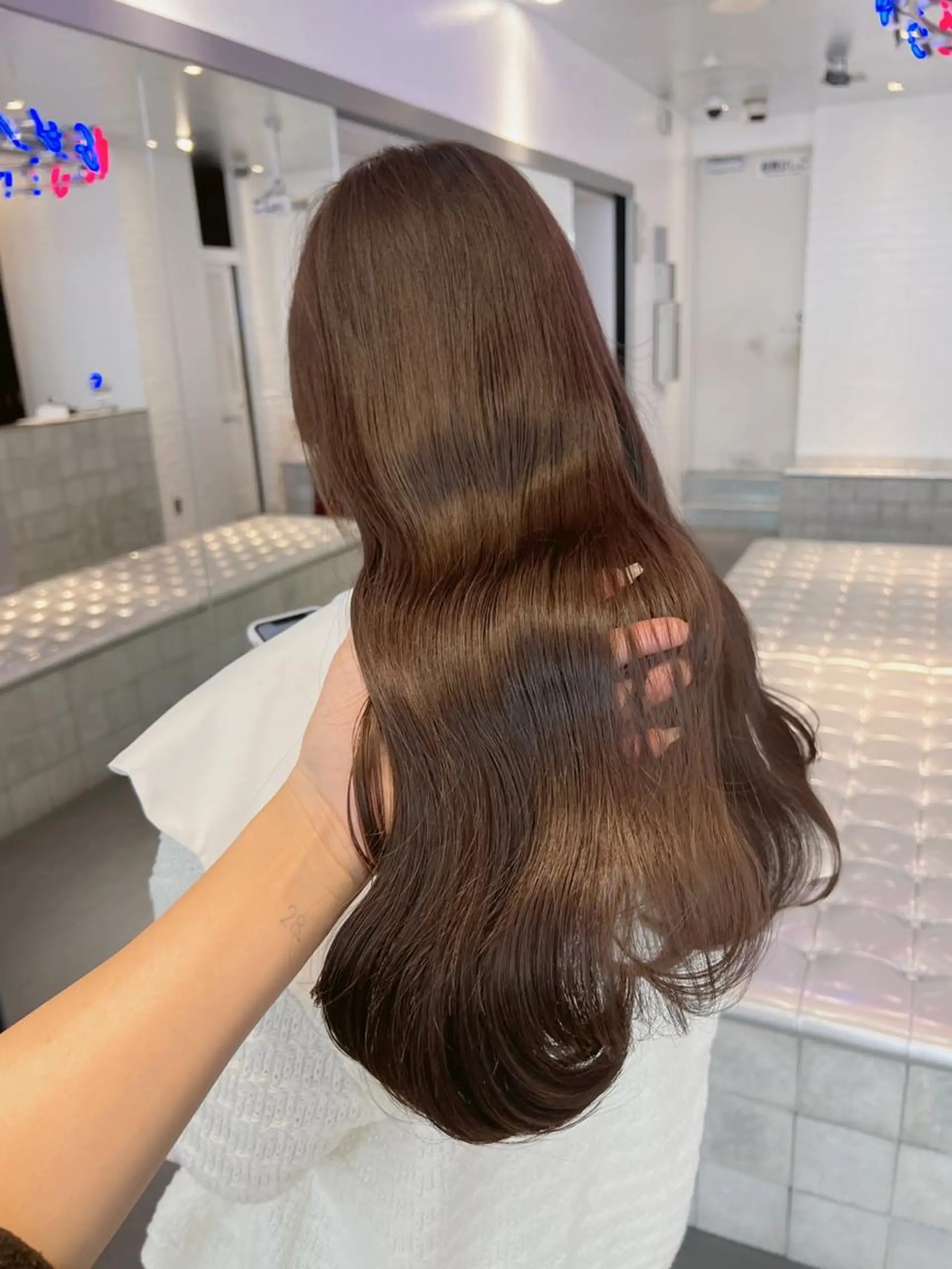 ミディアム カラー ヘアアレンジ ブラウンカラー チョコレートブラウン レイヤーカット指名 No.1💖マユカのヘアスタイル