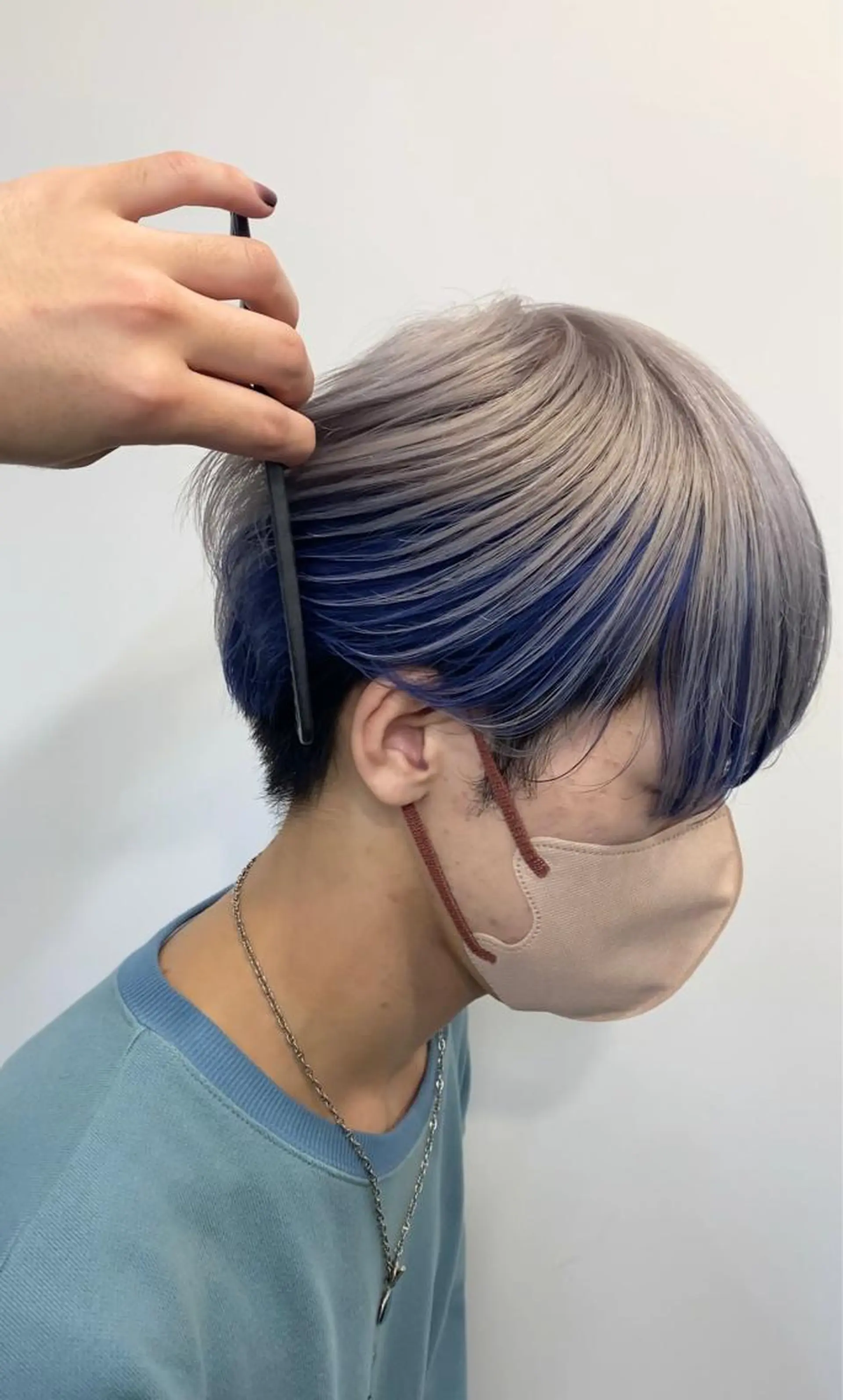 ショート カラー メンズ メンズブリーチ メンズハイトーン メンズウルフカット ブリーチ デザインカラー カット ヘアカラー sunc所属・レイヤーカット ワンホンヘアそうたのヘアスタイル