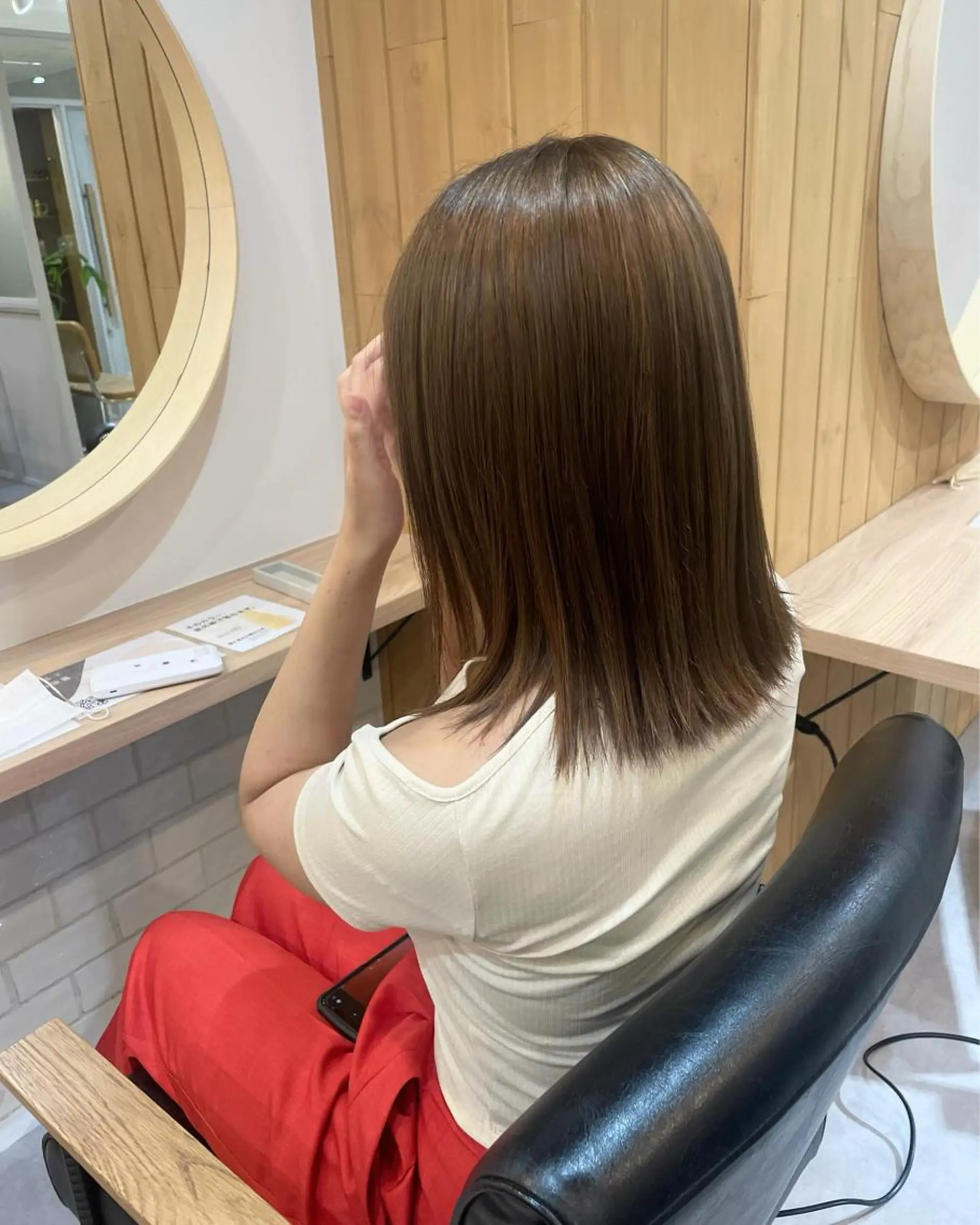ミディアム yohaku misakiのヘアスタイル