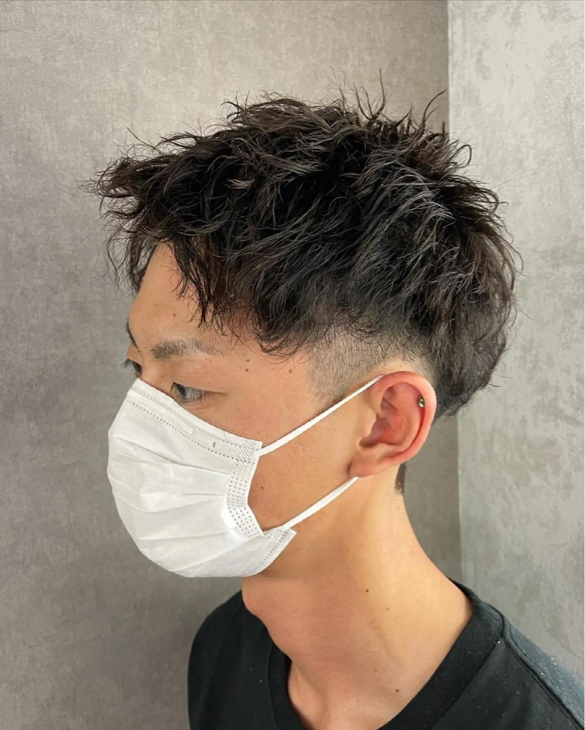 ショート パーマ メンズ アップバング メンズ専門 中島俊【朝霞】のヘアスタイル