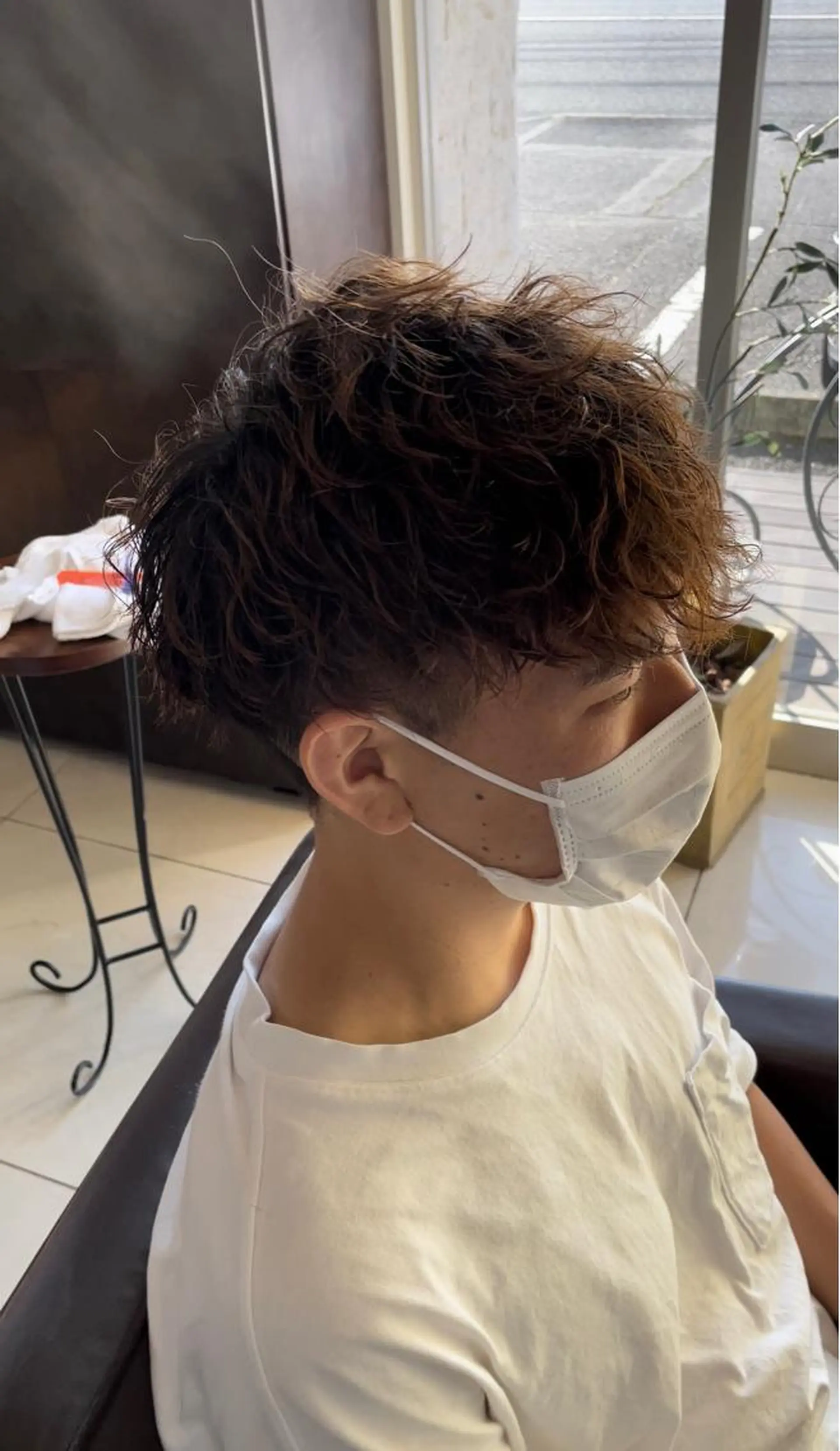 ショート パーマ メンズ 静岡/草薙パーマ メンズバレイヤージュのヘアスタイル