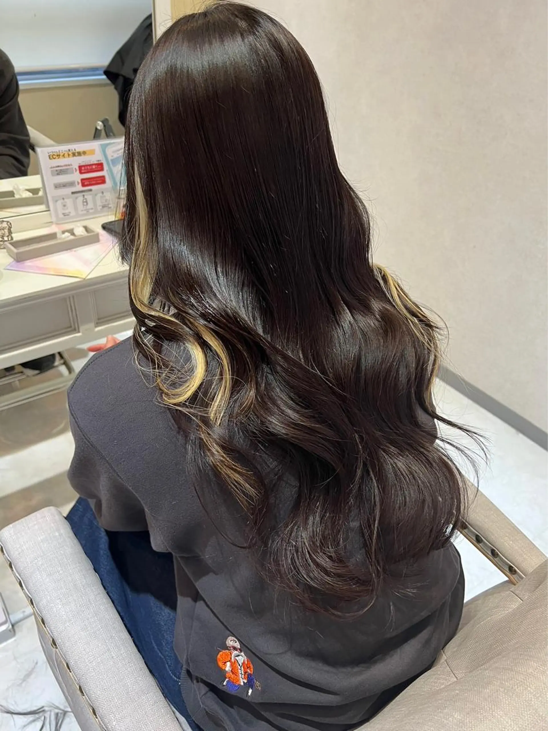 ロング カラー メンズ ヘアカラー 似合わせカラー 梅田 ayanaのヘアスタイル