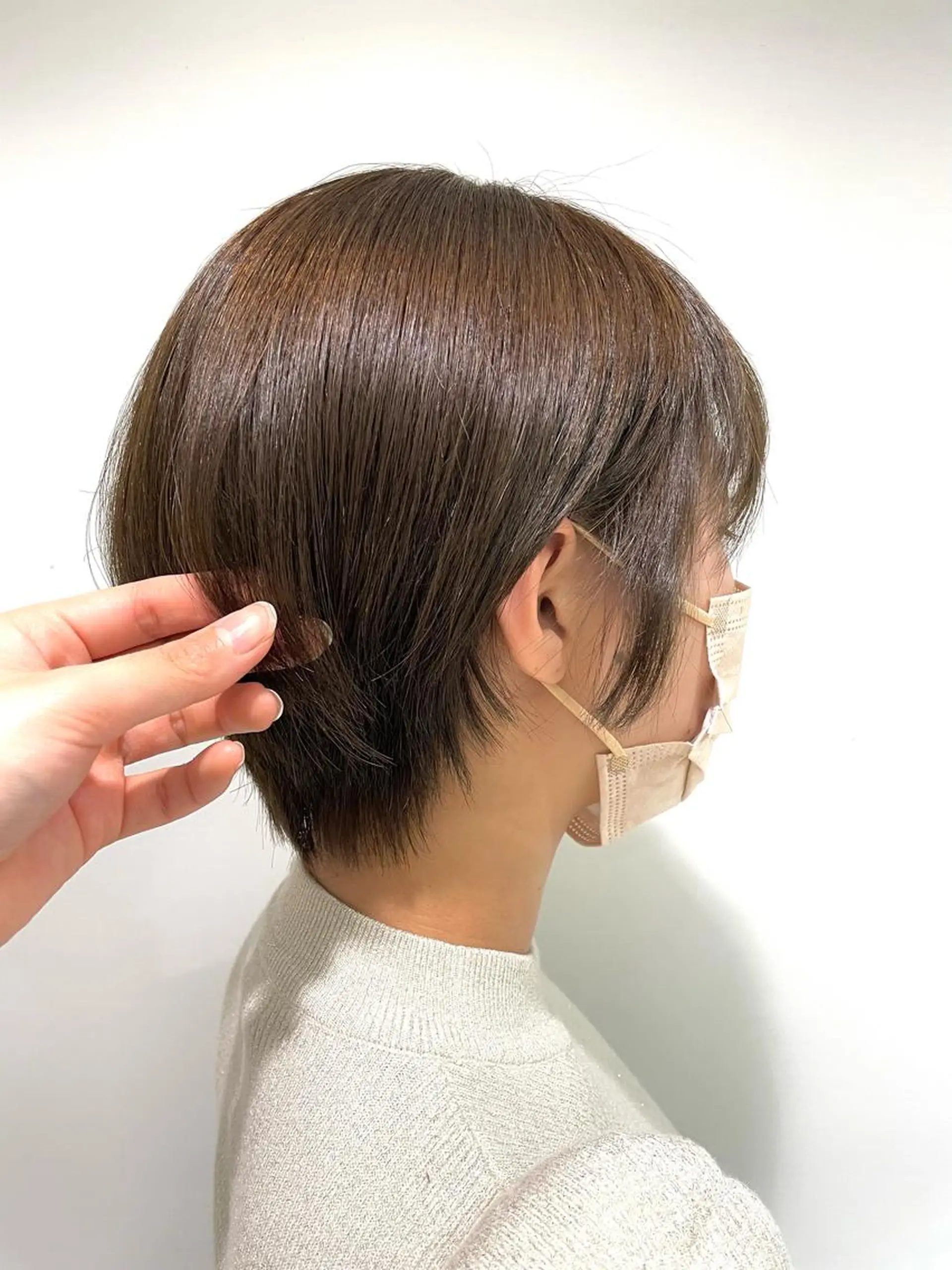 ショート カラー ヘアカラー トリートメント 青沼夏未/オリーブ/ 寒色カラーのヘアスタイル