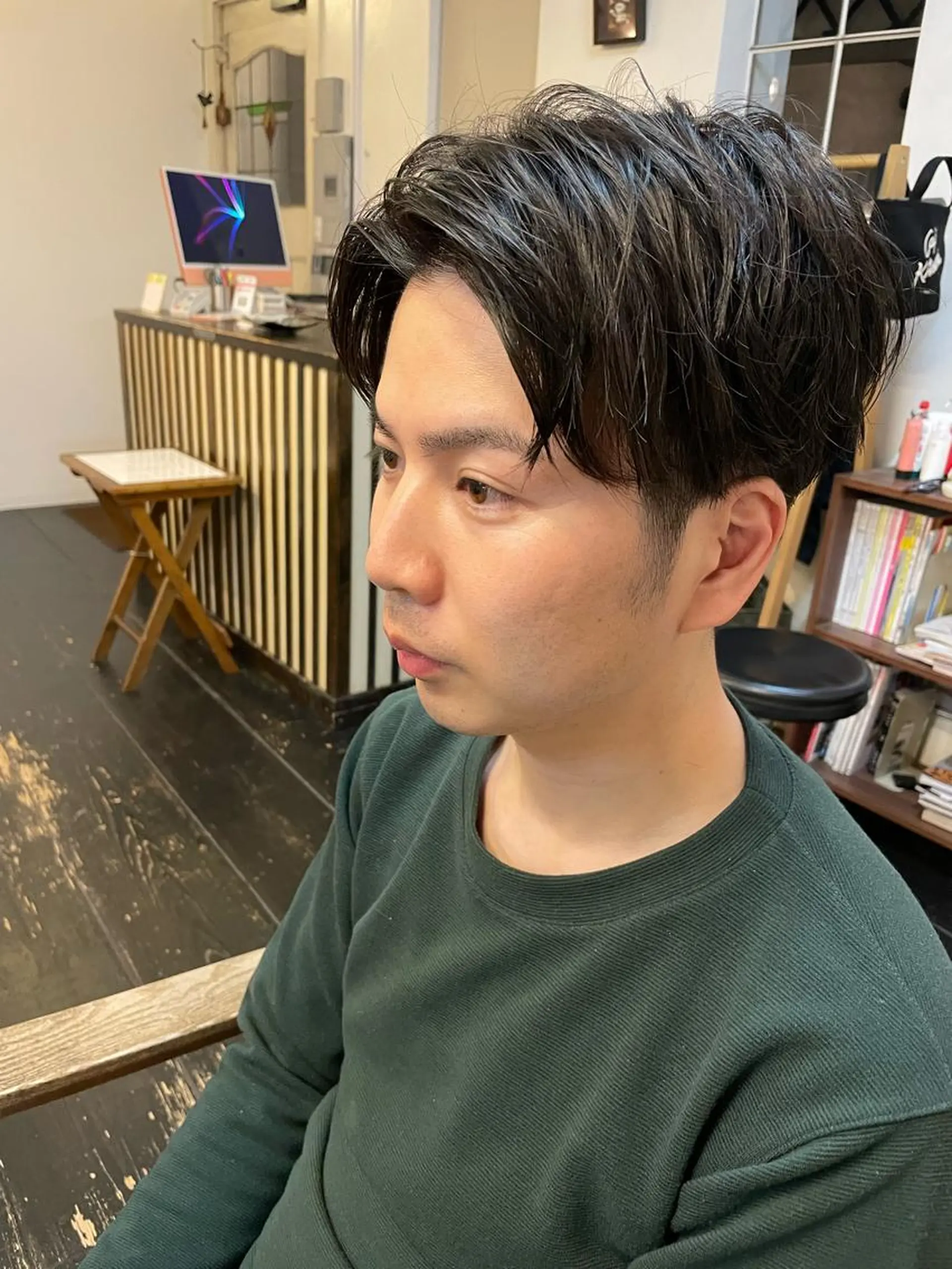 ショート メンズ センターパート メンズ韓国風 韓国風ヘア カット h a k u 大倉 卓人のヘアスタイル