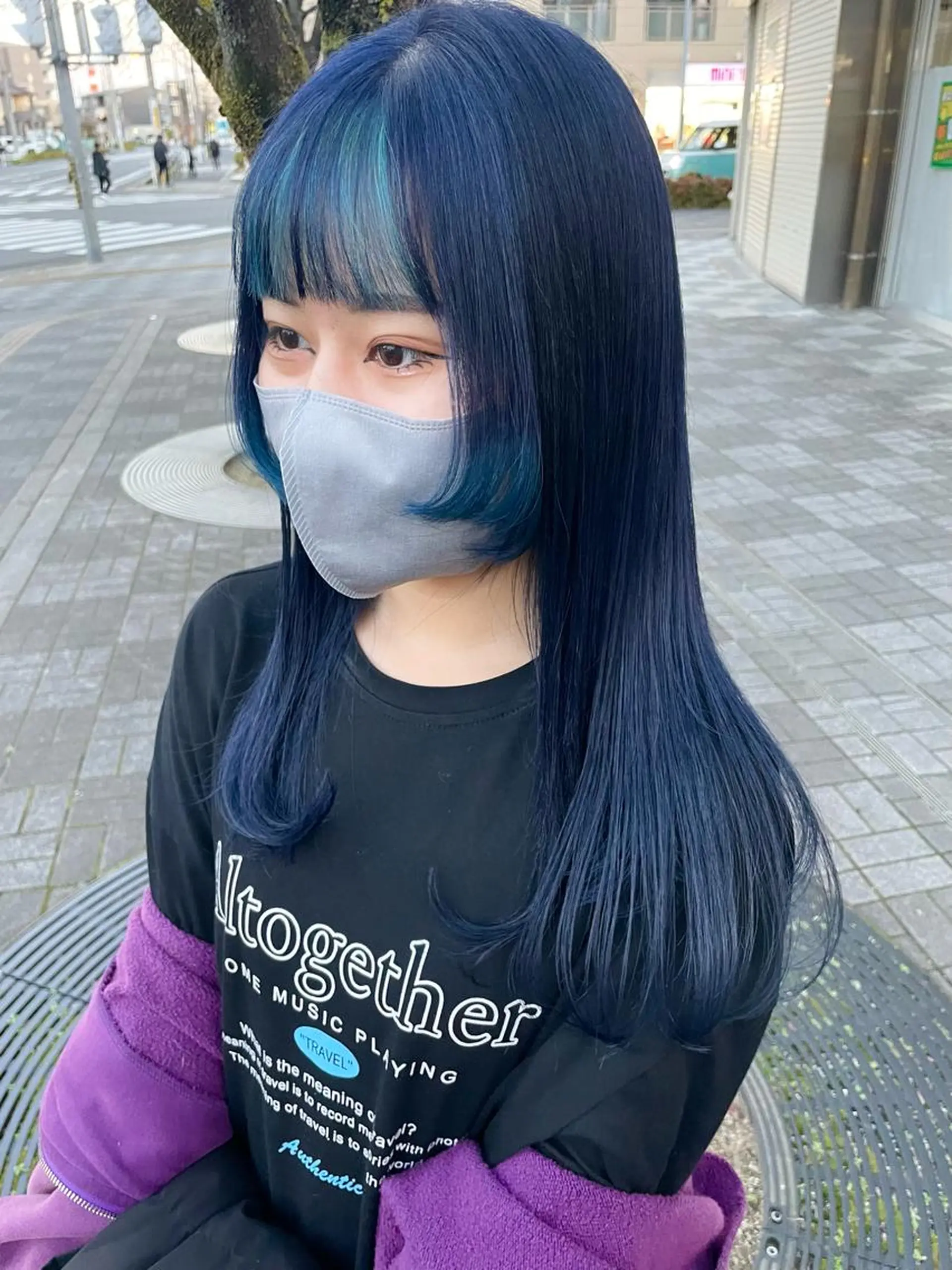 ロング カット ヘアカラー AIRI🌸 ブリーチカラー🎀のヘアスタイル