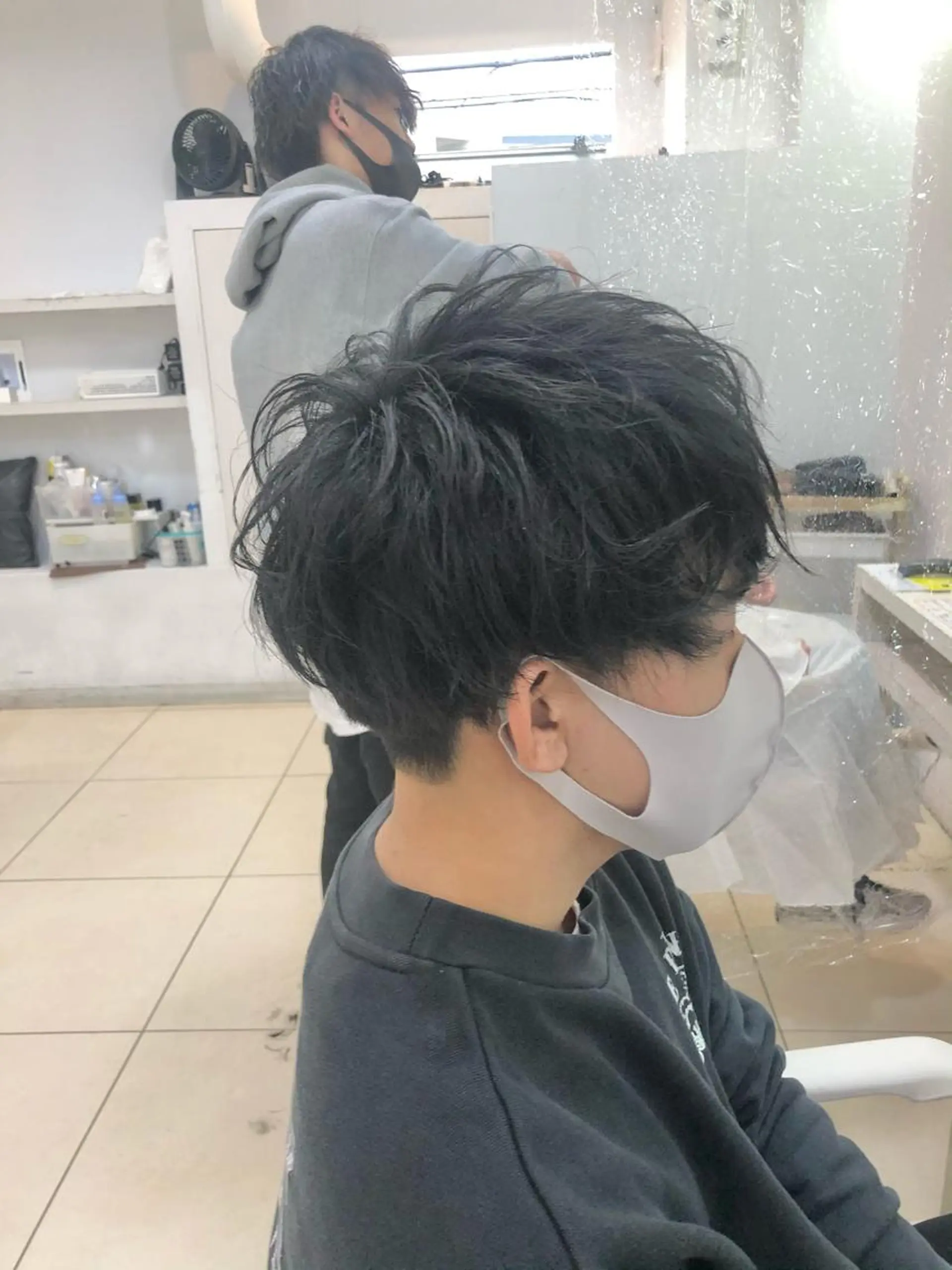 ショート メンズ 髪質改善× ハイライト溝江のヘアスタイル