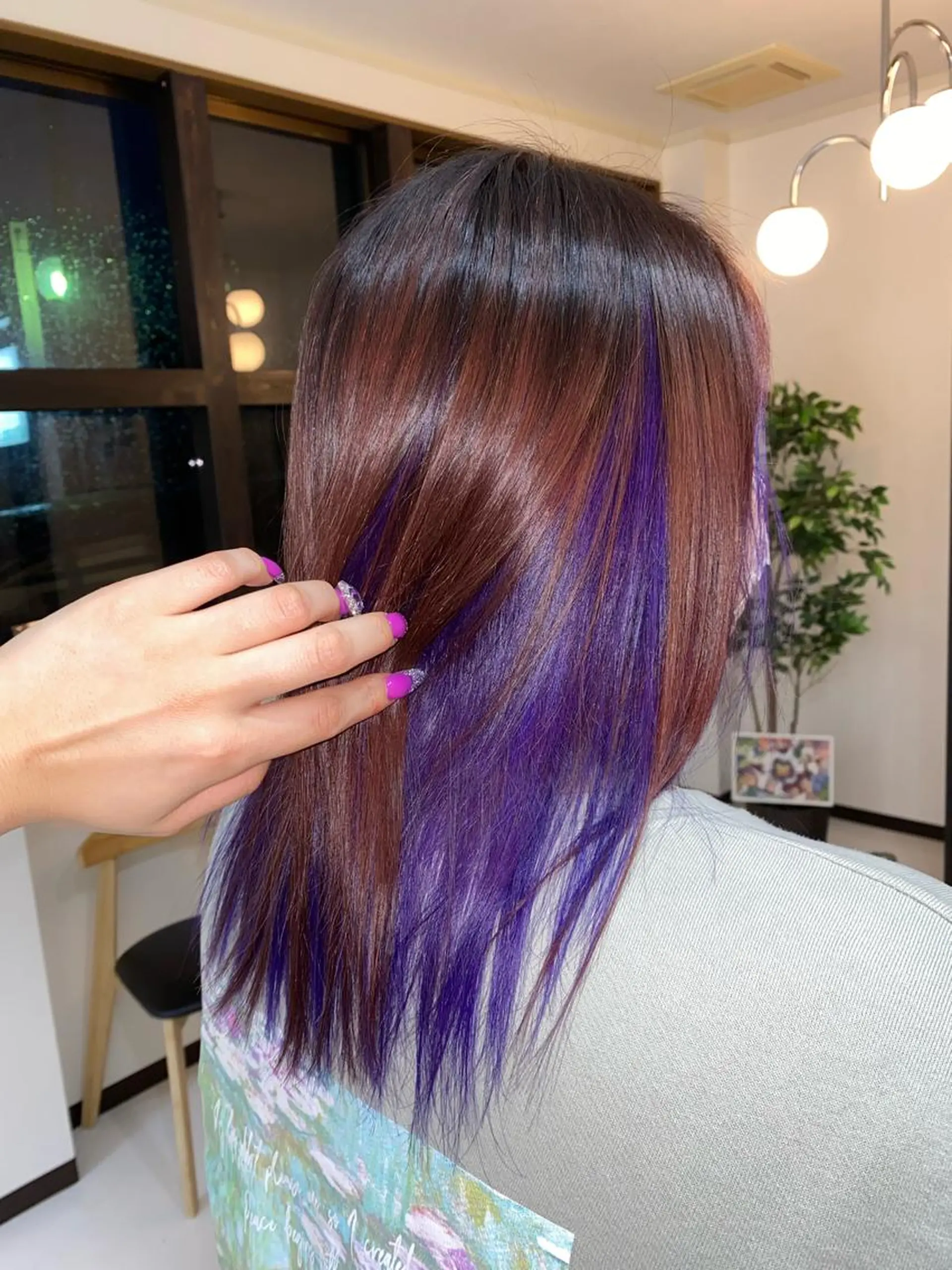 ミディアム ヘアカラー 手塚 麗のヘアスタイル