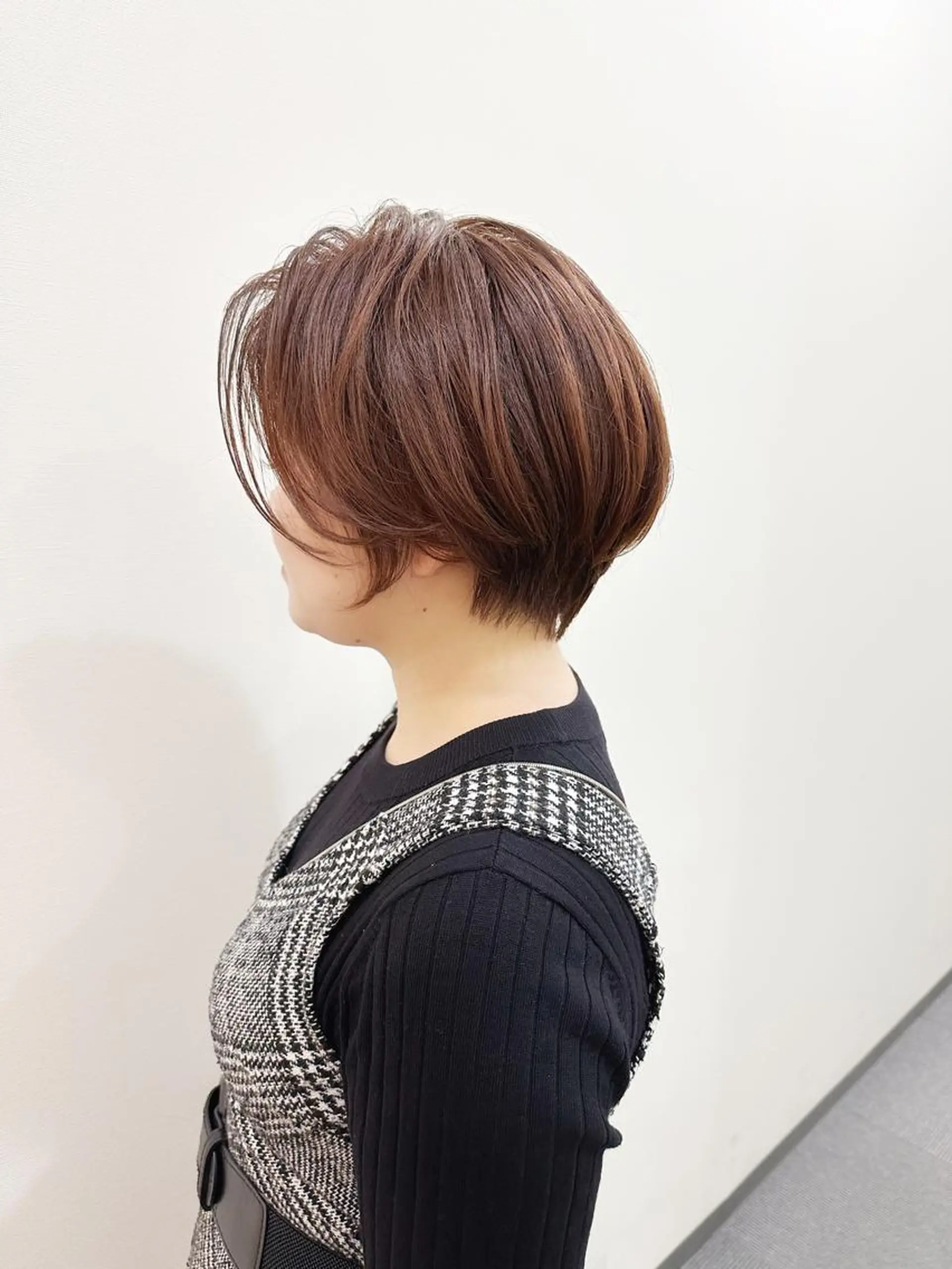ショート カラー ショートボブ ハンサムショート 丸みショート アディクシーカラー ボブ カット ヘアカラー newline銀座所属・銀座ショート/ 大人ショート/金子涼のヘアスタイル