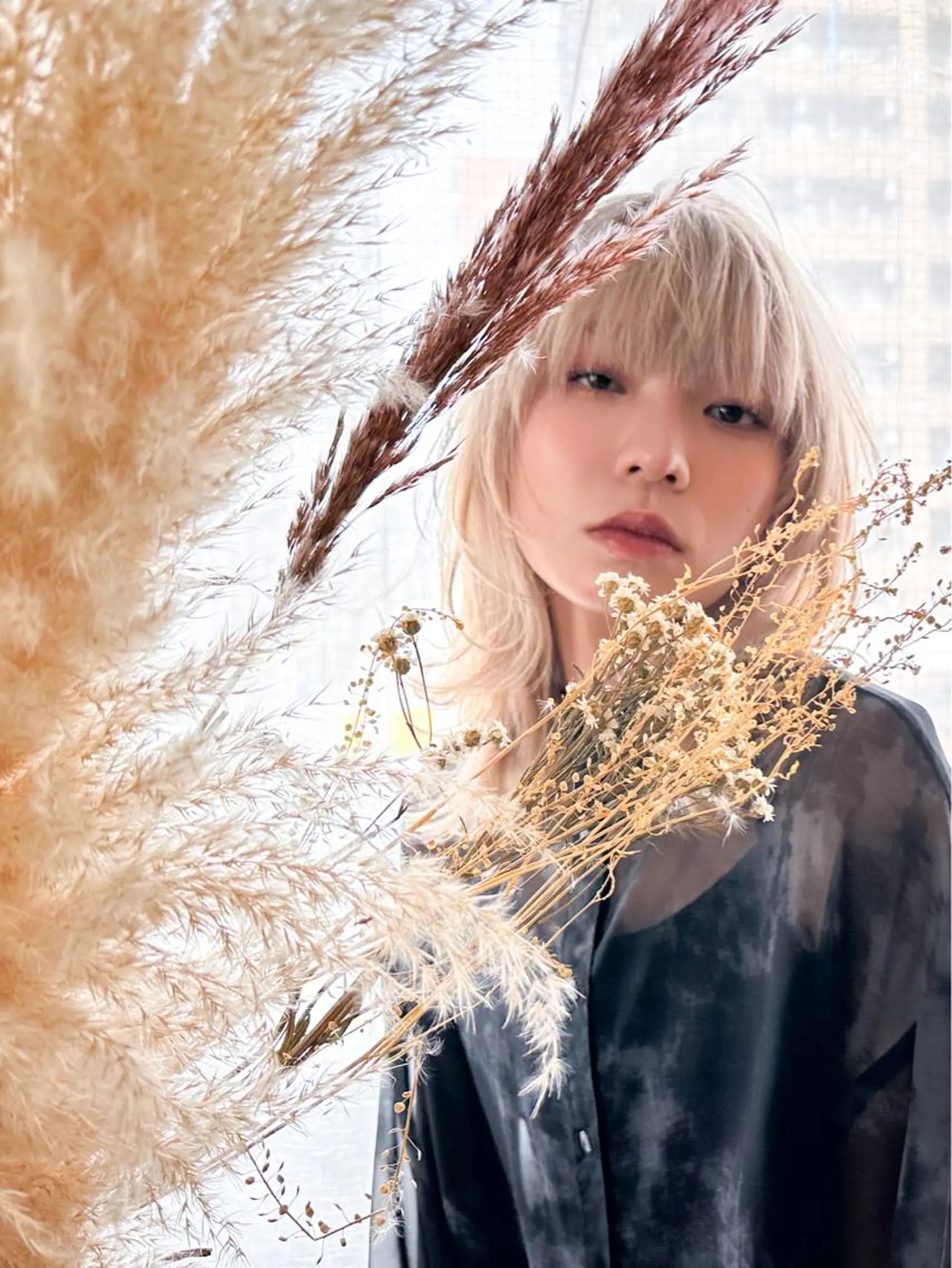 ミディアム カラー ウルフカット カット ヘアカラー トリートメント ACRO梅田【アクロ】所属・髪質整形、髪質改善 きれいになるカラーのヘアスタイル