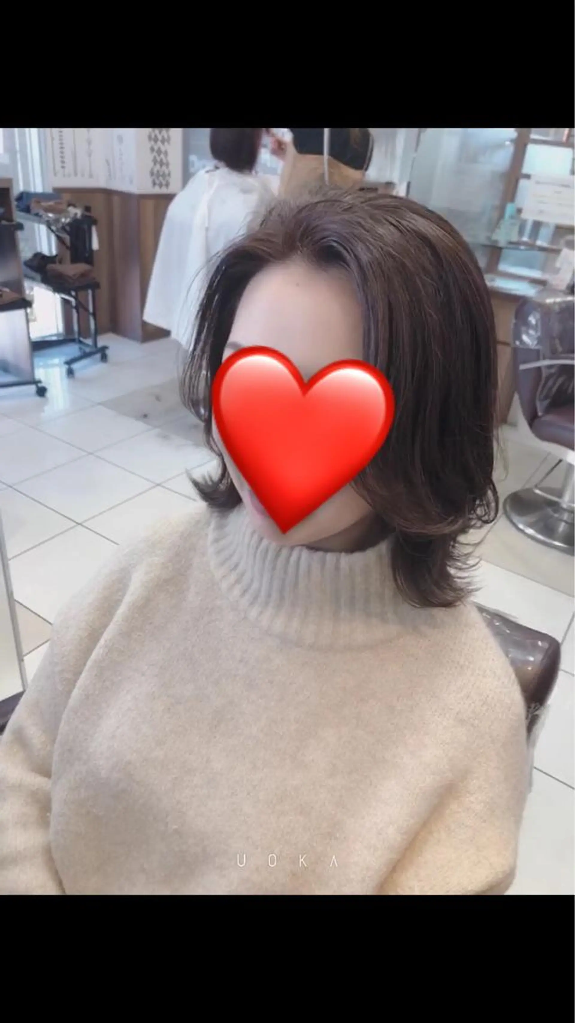 ミディアム ミディアムレイヤー レイヤーカット 福見 美保のヘアスタイル
