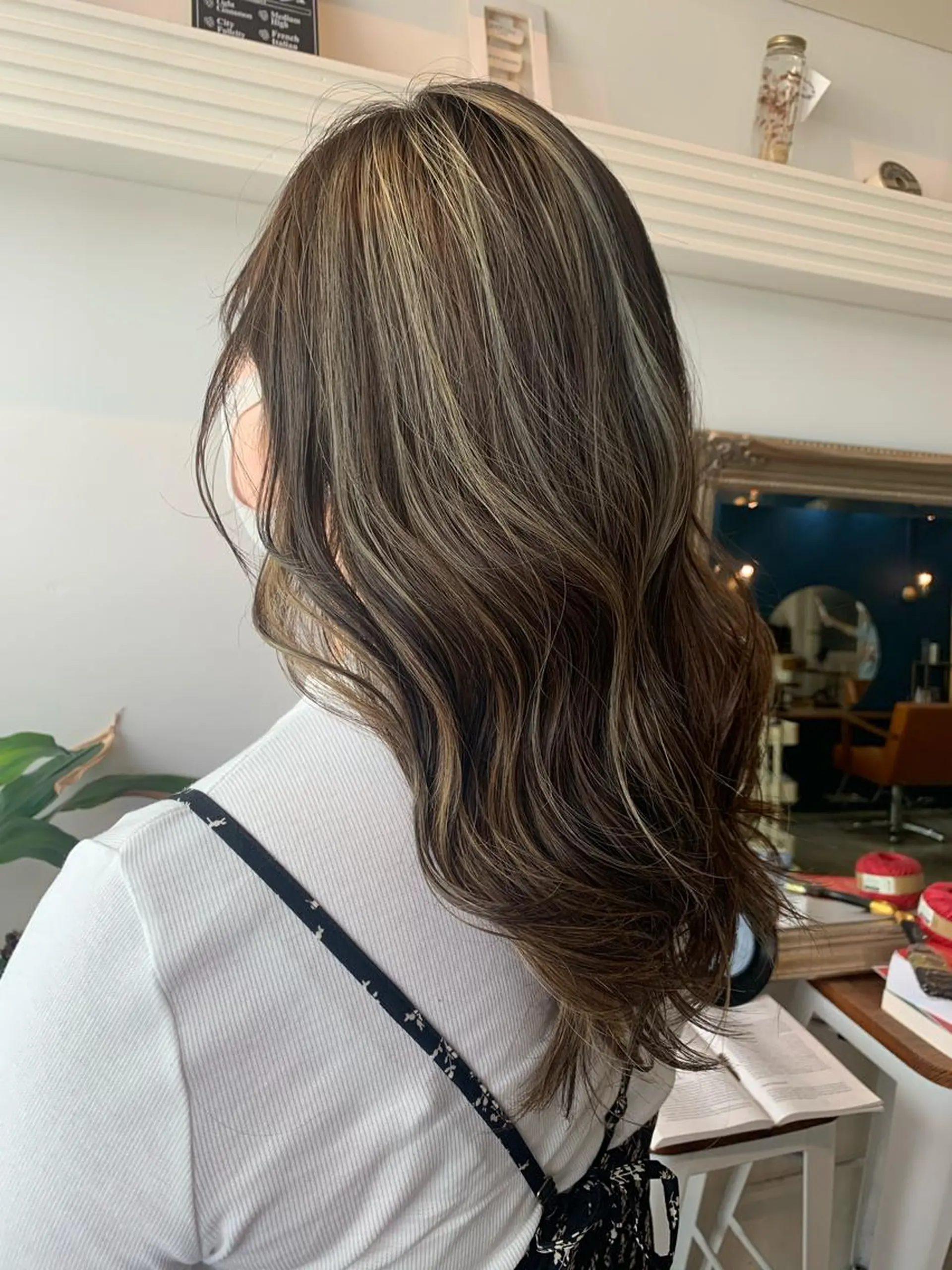 ロング ハイライト ヘアカラー トリートメント ヘッドスパ ヘアセット 山口 竣也のヘアスタイル