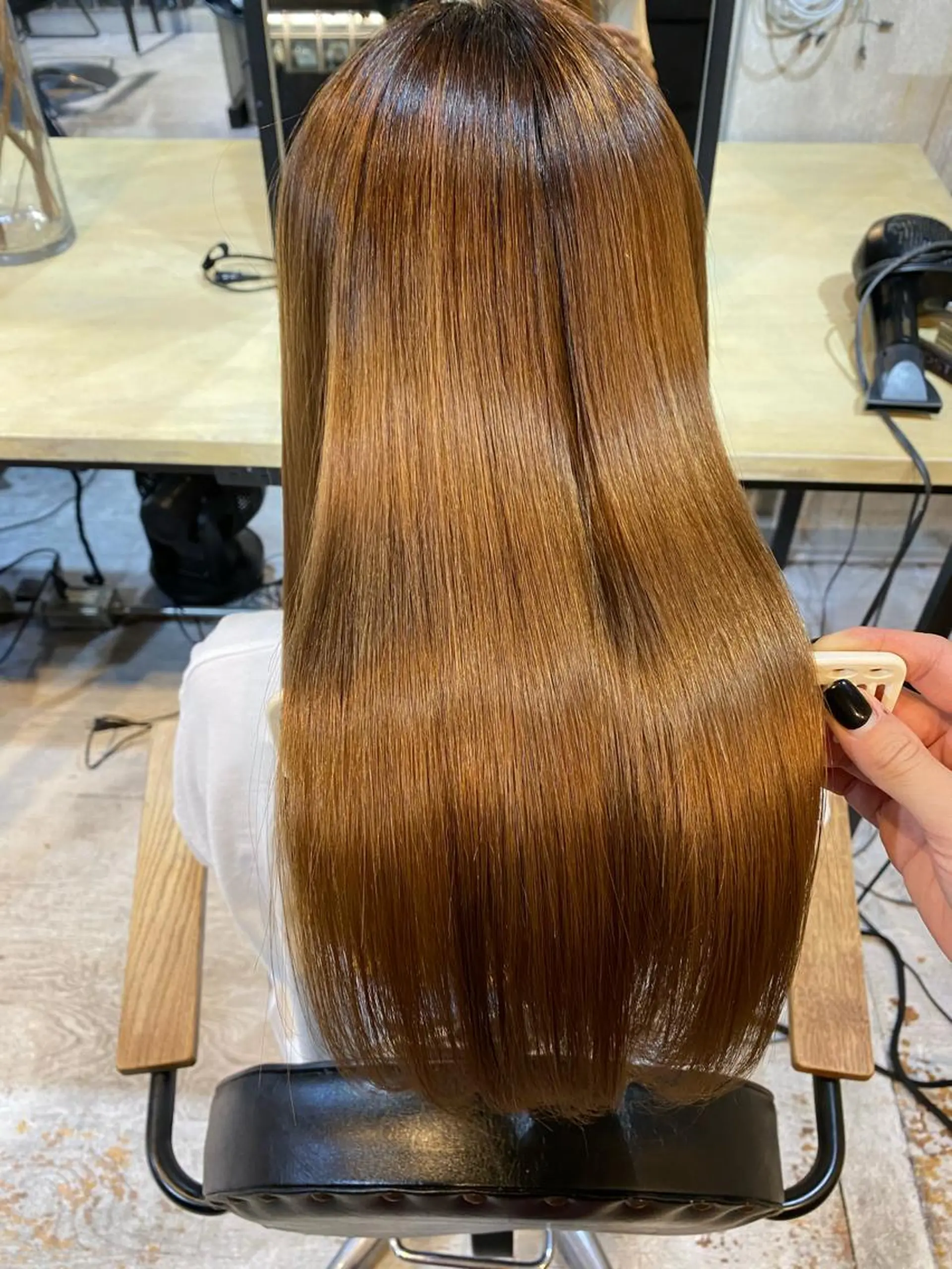 ロング 縮毛矯正 大橋 美咲のヘアスタイル