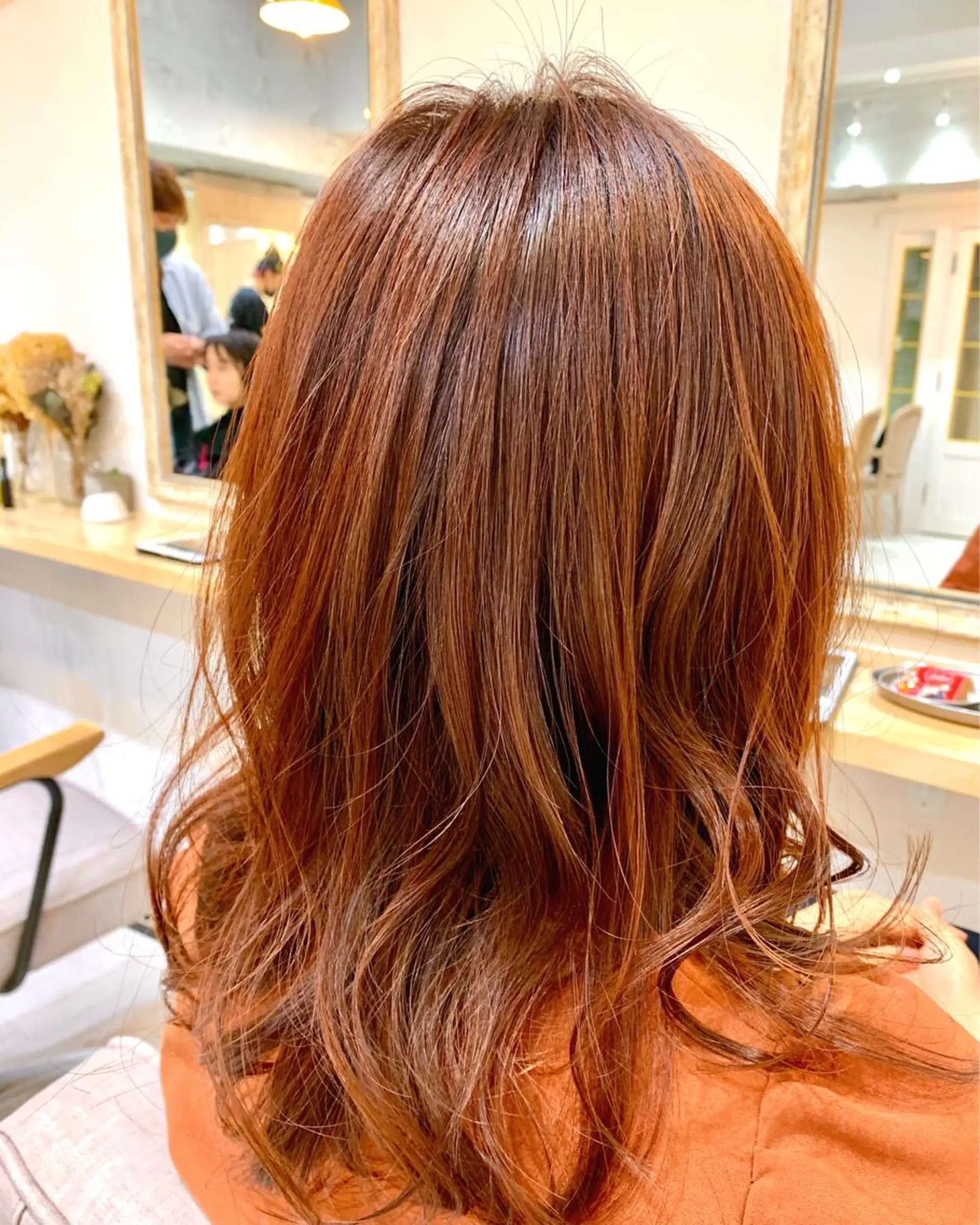 ミディアム カラー オレンジ 山本 悟志のヘアスタイル
